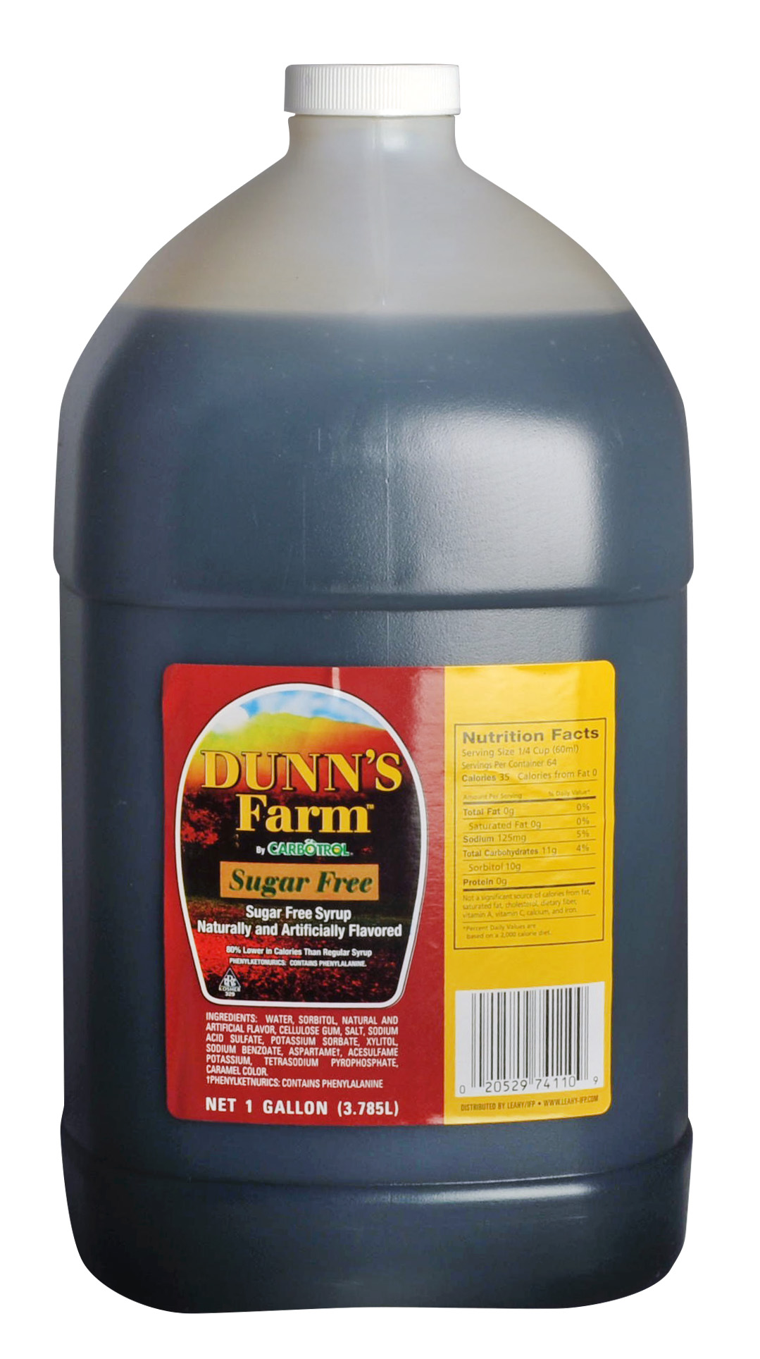 Dunn's Farm Sugar Free Maple Pancake Syrup, 1 Gallon -- 4 Per Case