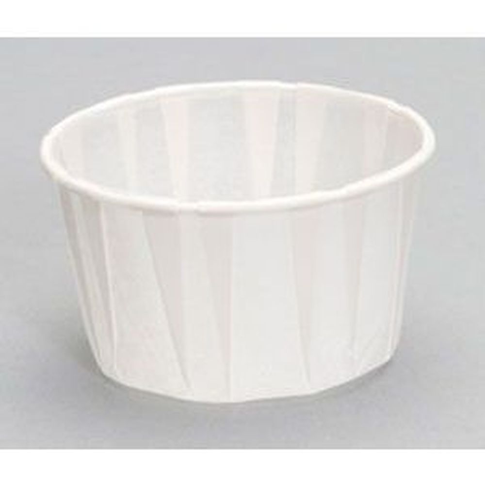 Genpak White Paper Portion Cup, 3.25 Ounce Capacity -- 5000 Per Case