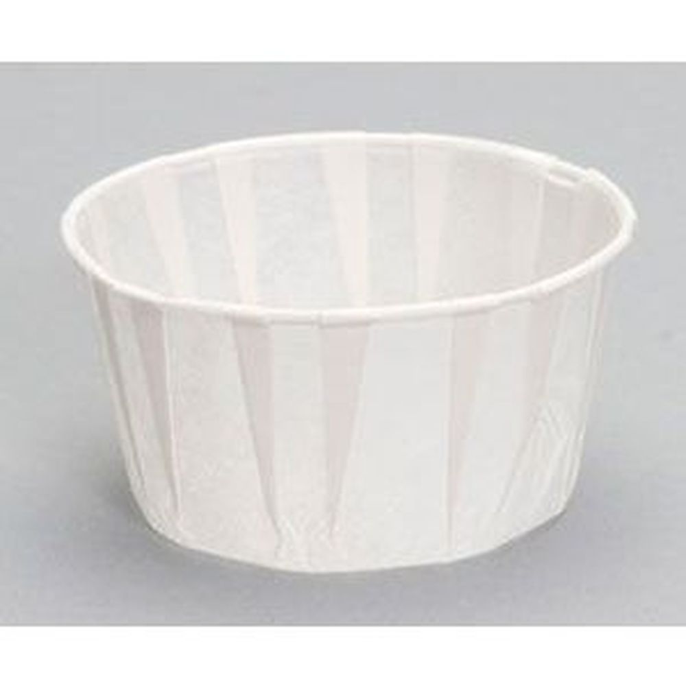 Genpak 1oz Paper Pleated Portion Cup - 1-5/8x1x1-1/4, 20 / 250