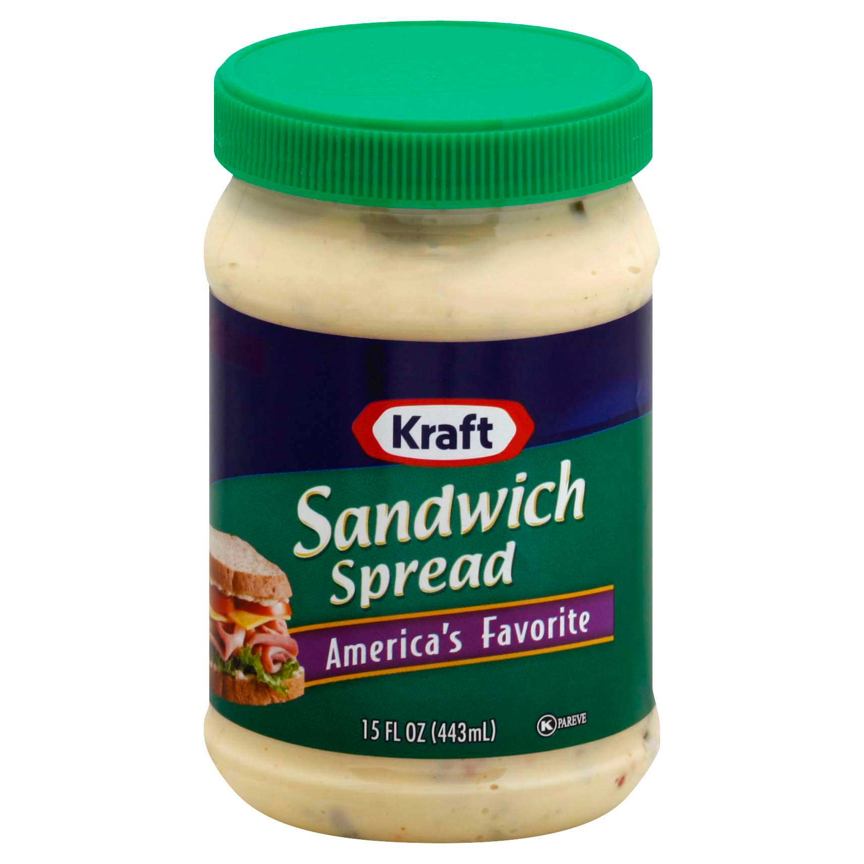 Kraft Spoonable Sandwich Spread, 15 Ounce -- 12 per case.