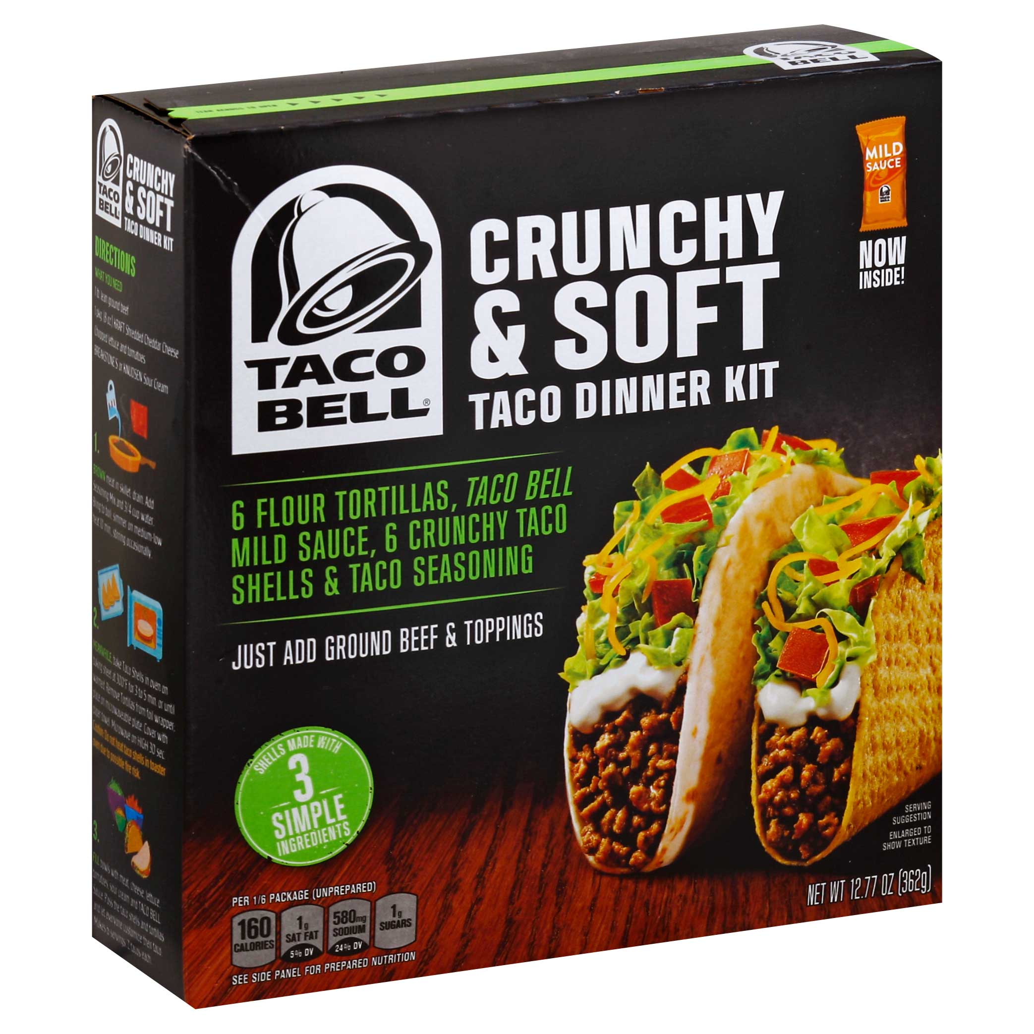 Taco Bell Crunchy Mixed Shell Dinner Kit, 12.77 Ounce -- 10 Per Case
