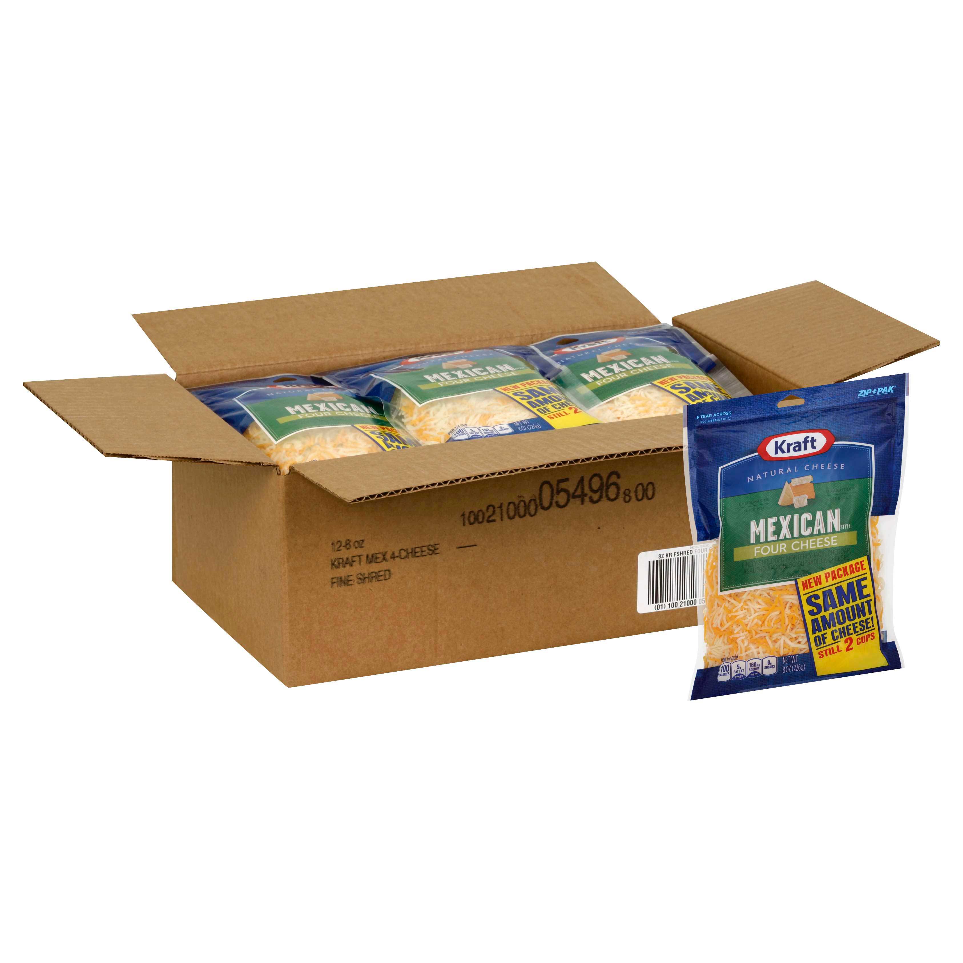 Churaページ #2222 Kraft Finely Shredded Mexican Style Four Cheese, 8 Ounce