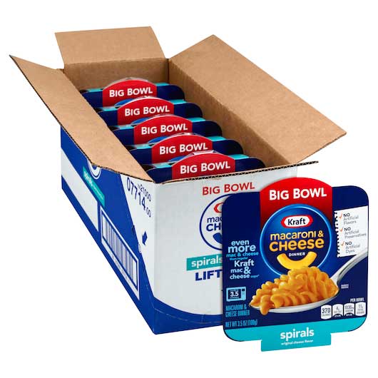 macaroni様 Kraft Spirals Macaroni Cheese Big Bowl Dinner Case