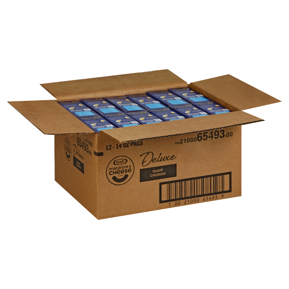 Kraft Deluxe Sharp Cheddar Macaroni and Cheese Dinner Case