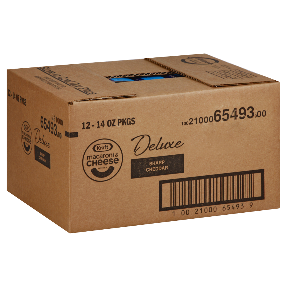Kraft Deluxe Sharp Cheddar Macaroni and Cheese Dinner Case