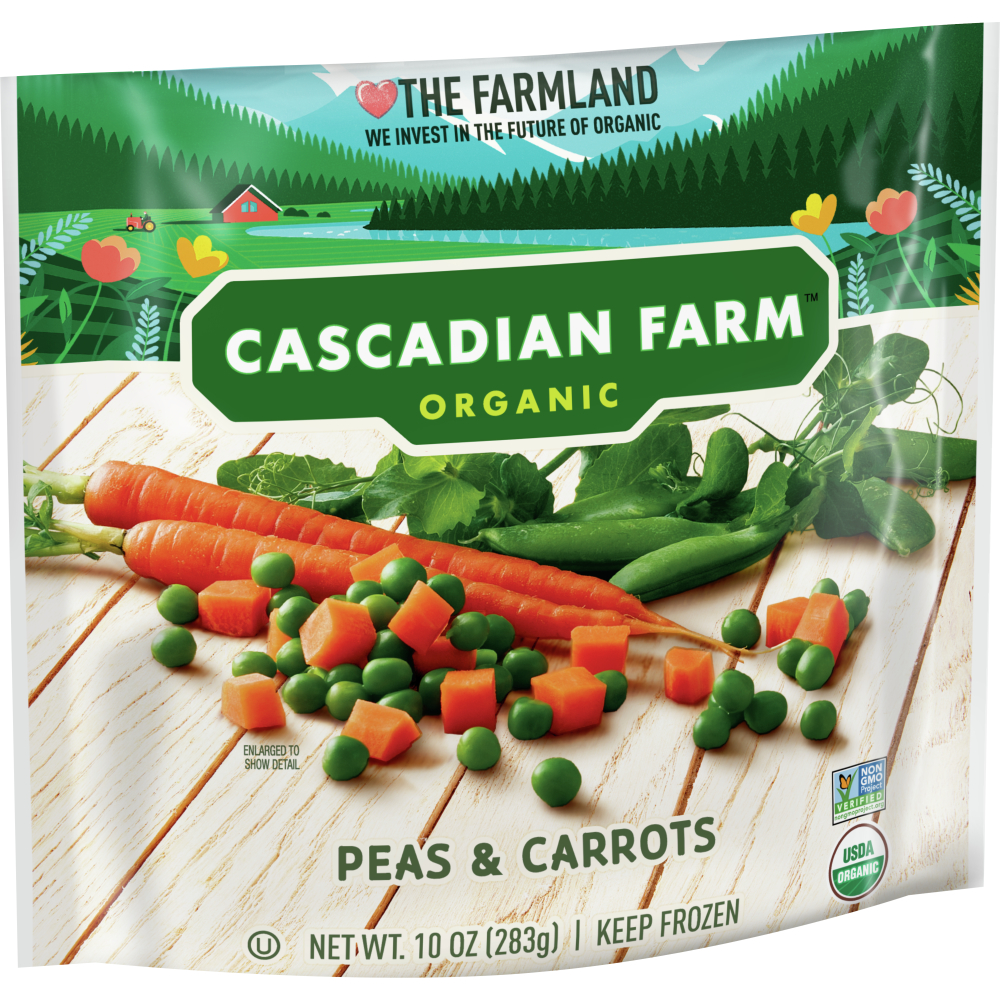 ファーム Cascadian Farm Organic Frozen Peas and Carrots Case