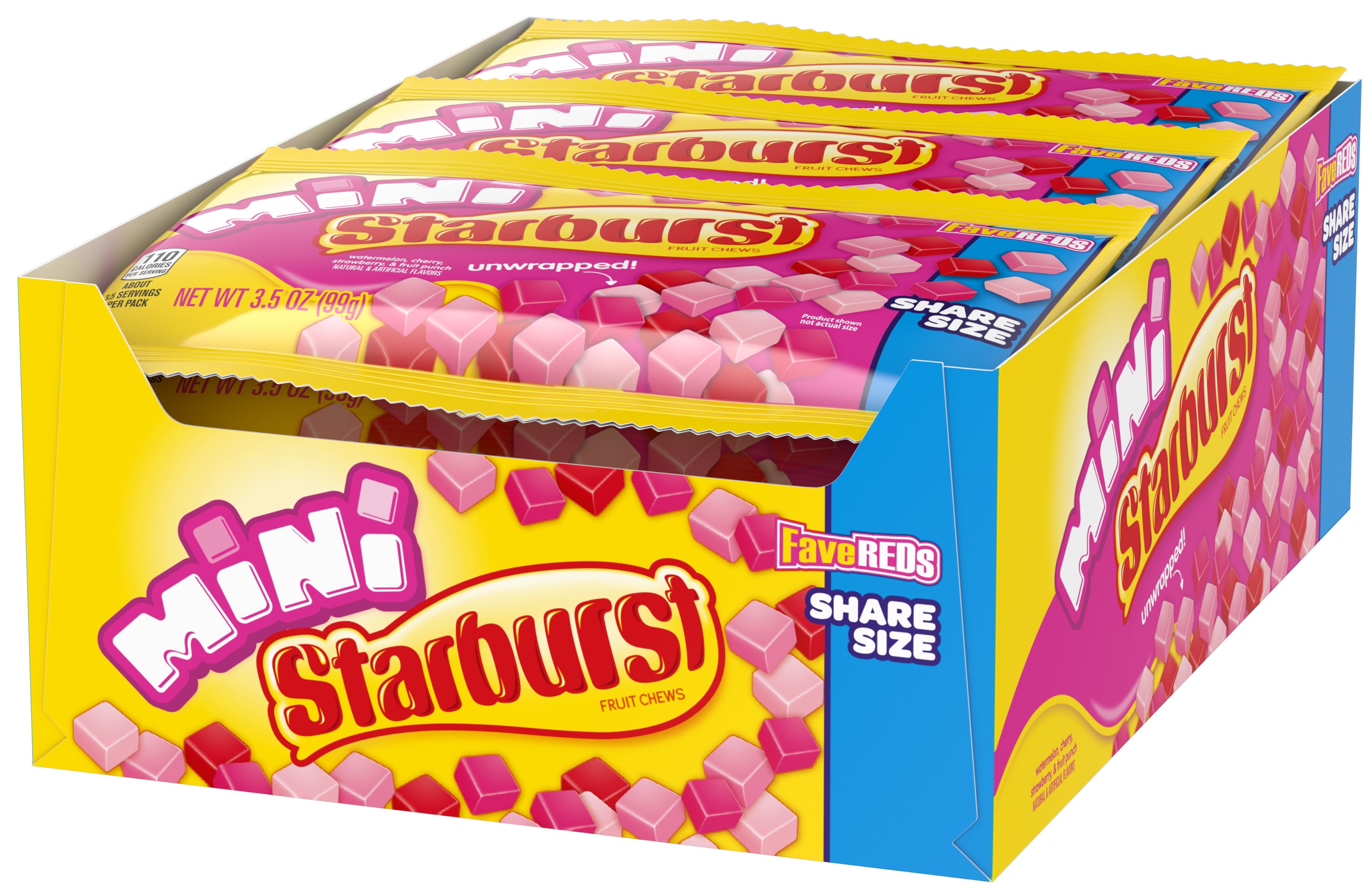 Starburst Favereds Minis Fruit Chews, Sharing Size, 3.5 Ounce -- 90 Per Case
