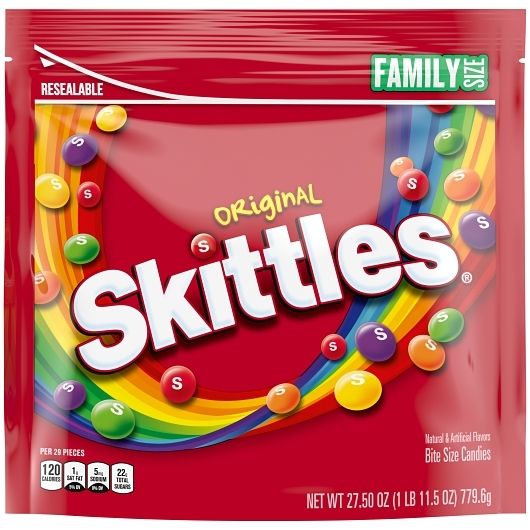 Skittles Original Bite Size Candy, 27.5 Ounce Stand Up Pouch -- 6 Per Case