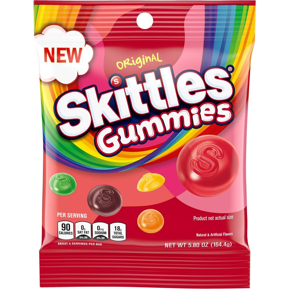 Skittles Original Gummies, Peg Pack, 5.8 Ounce -- 12 Per Case