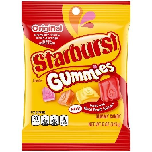 Starburst Original Gummies, Peg Pack, 5 Ounce -- 12 Per Case