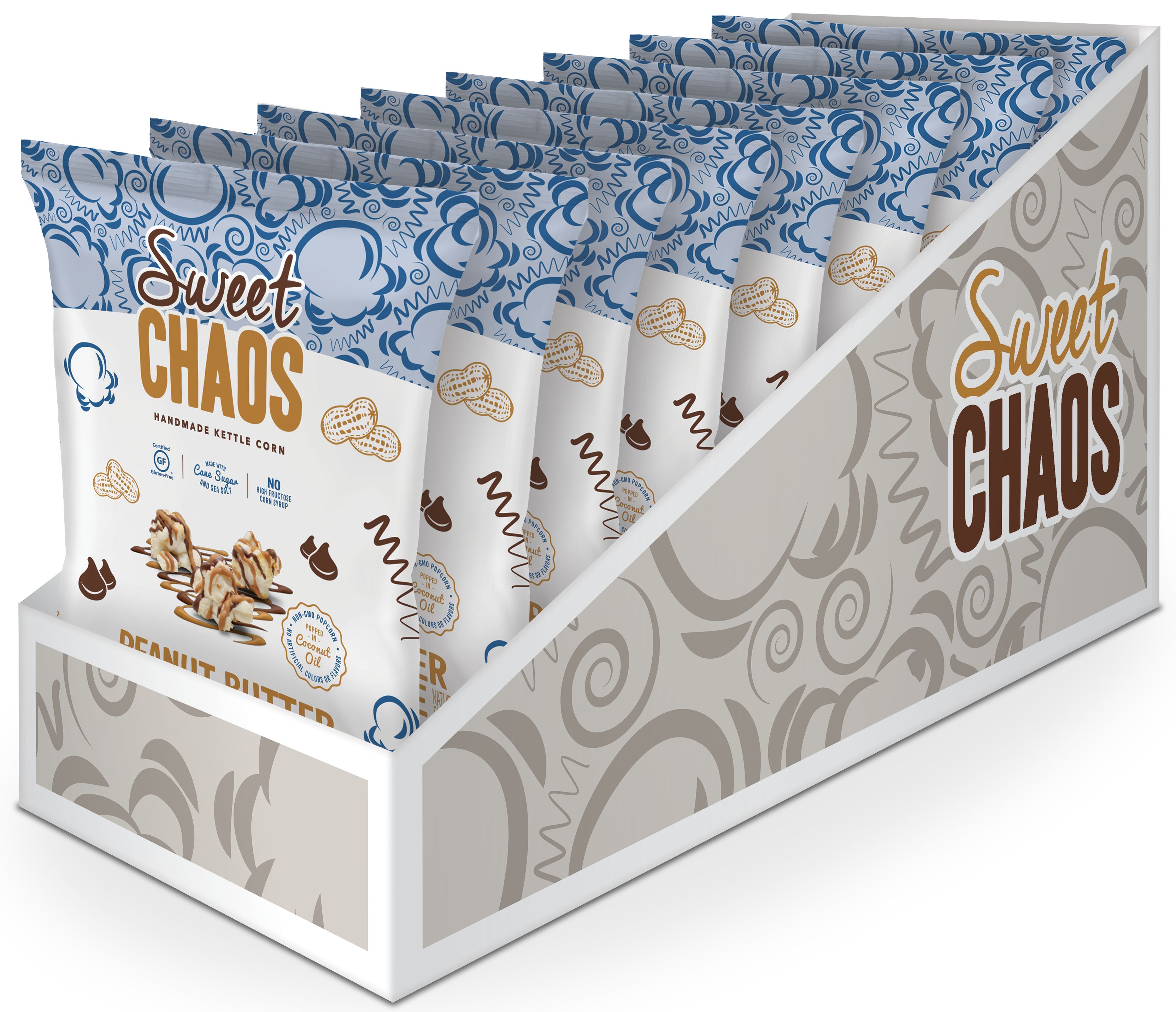 Sweet Chaos Sweet And Salty Kettle Corn With Dark Chocolatey And Peanut Buttery Drizzle, 1.5 Ounce -- 8 Per Case
