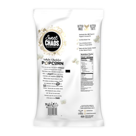 Sweet Chaos White Cheddar Popcorn, 6 Ounce -- 12 Per Case