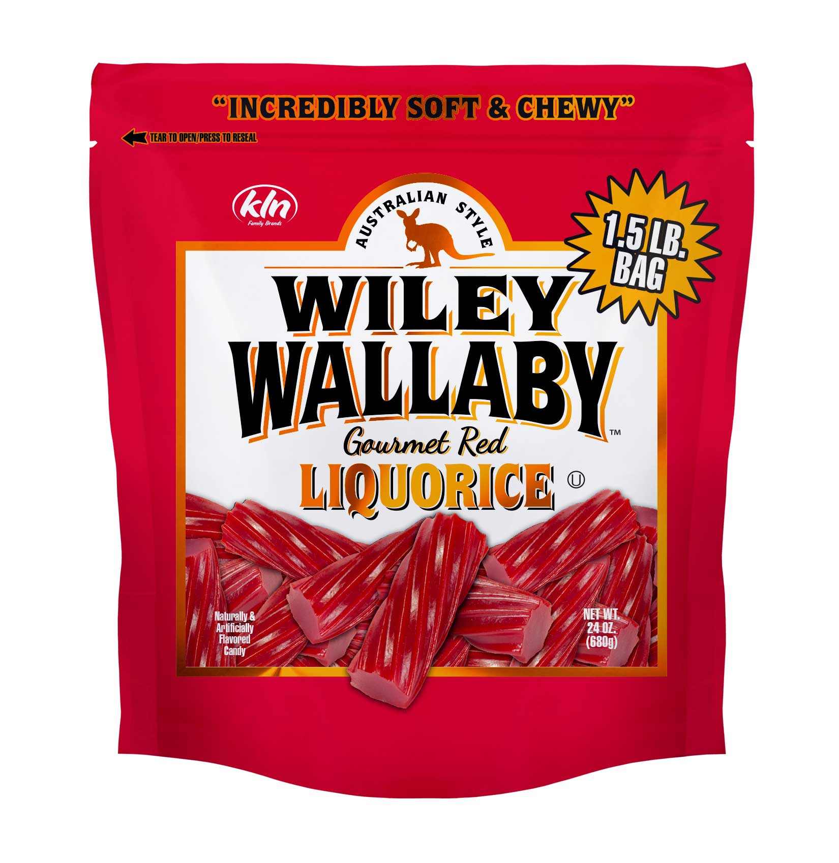 Wiley Wallaby Red Liquorice, 24 Ounce -- 10 per case.