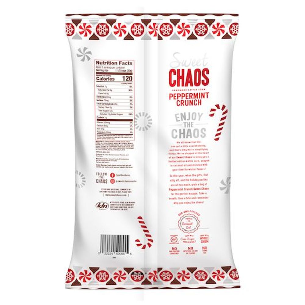 Kenny's Peppermint Crunch Drizzled Popcorn, 5.5 Ounce -- 12 Per Case