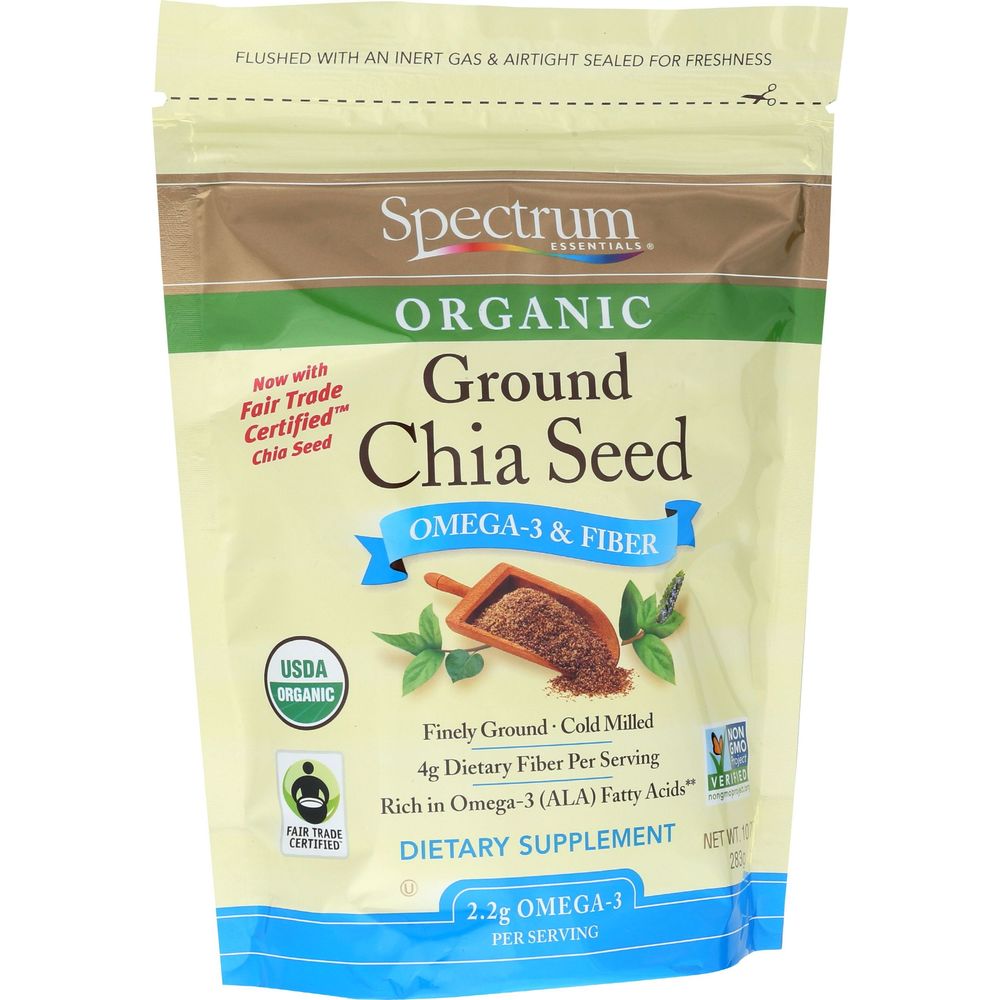 Spectrum Essentials Organic Ground Chia Seeds, 10 Ounce