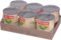 Silver Floss Shredded Sauerkraut, No.10 Can -- 6 Per Case