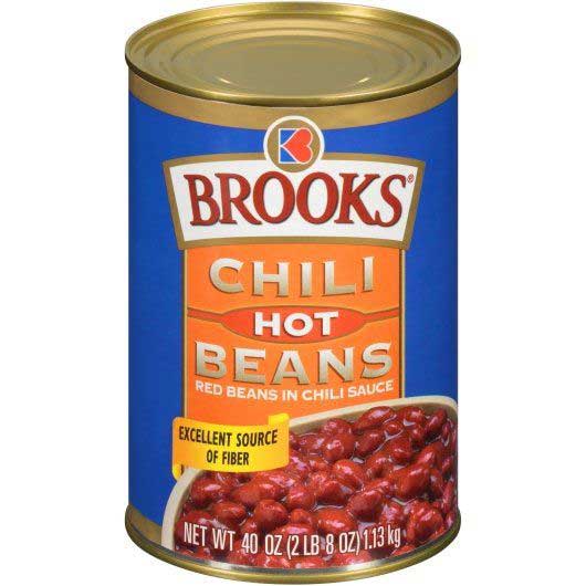 Brooks Chili Hot Beans, 40 Ounce Can -- 12 per case