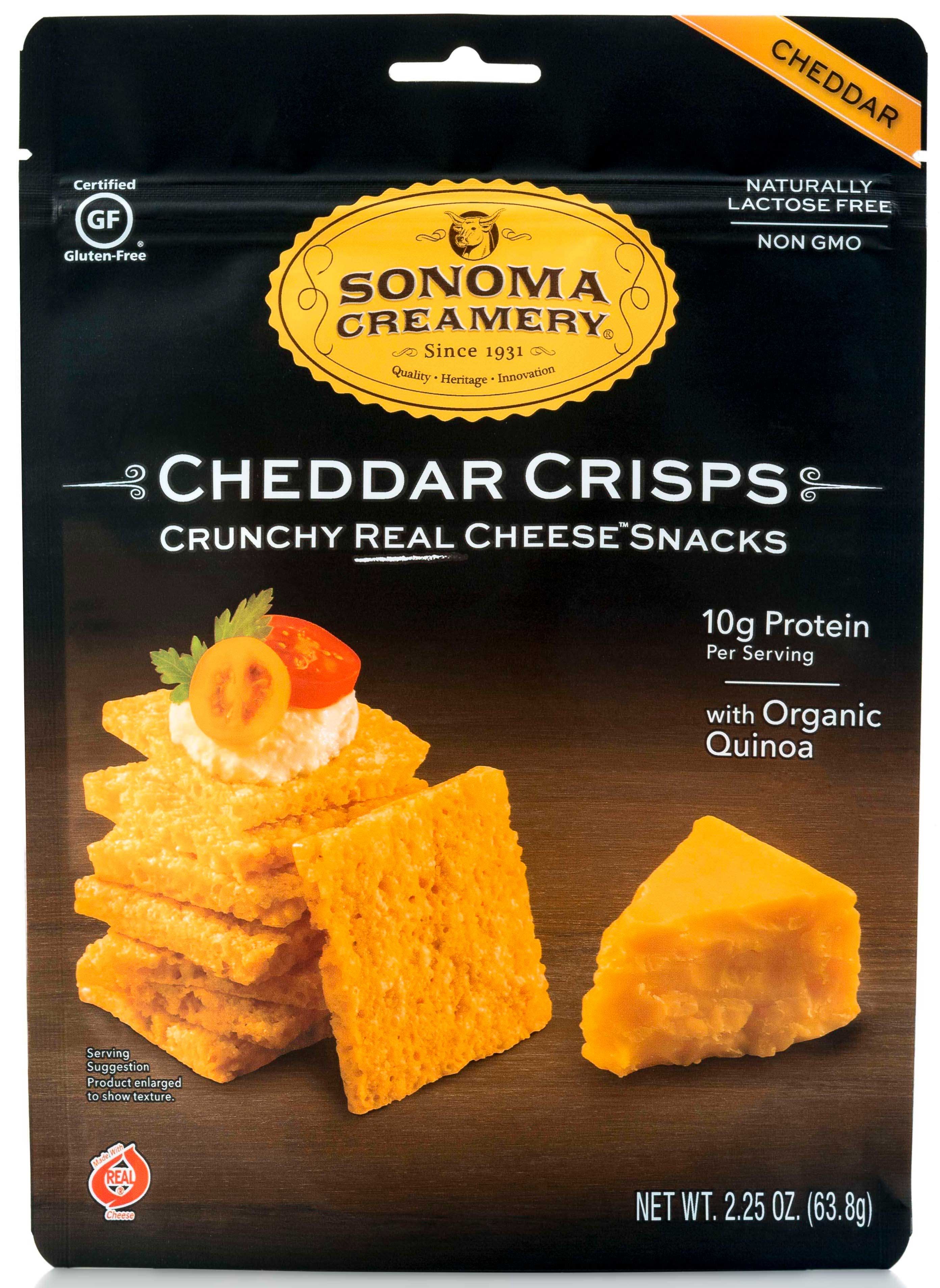 Sonoma Creamery Cheddar Crisps, 2.25 Ounce -- 6 Per Case