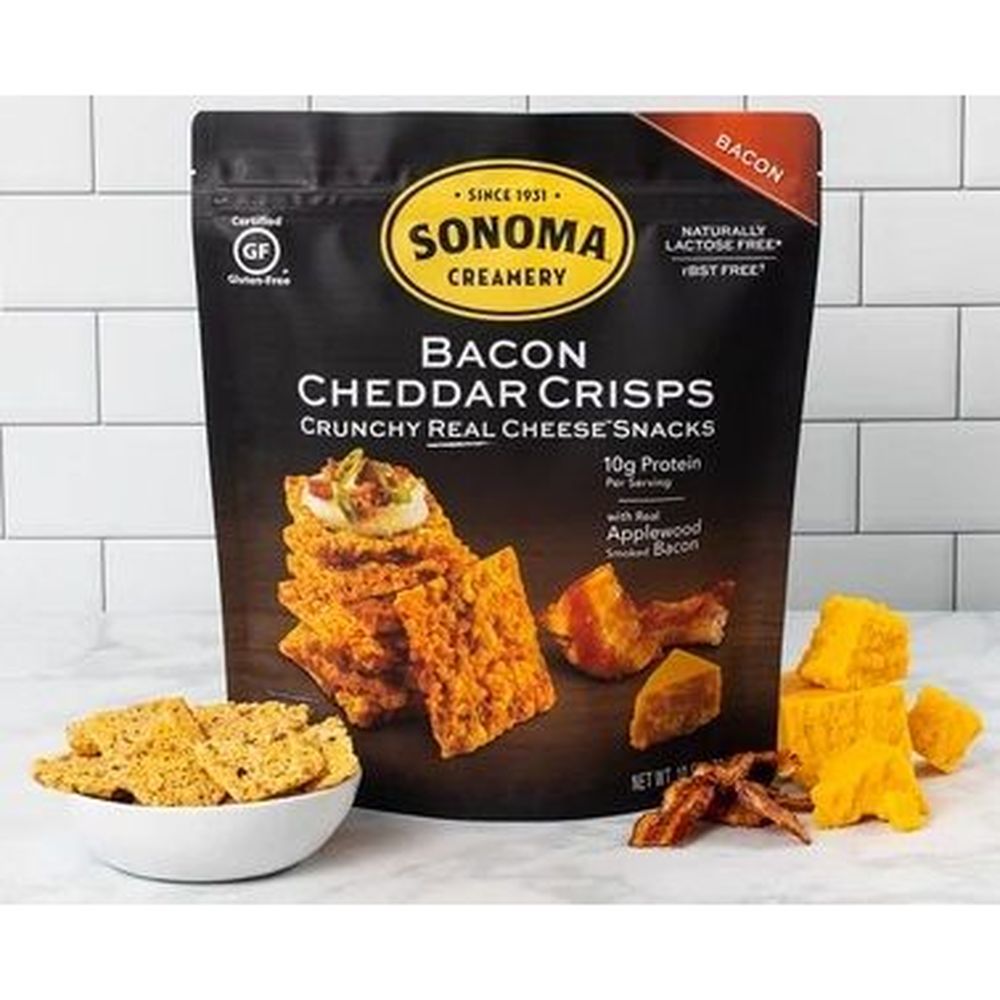 Sonoma Creamery Bacon Cheddar Crisps, 2.25 Ounce -- 6 Per Case