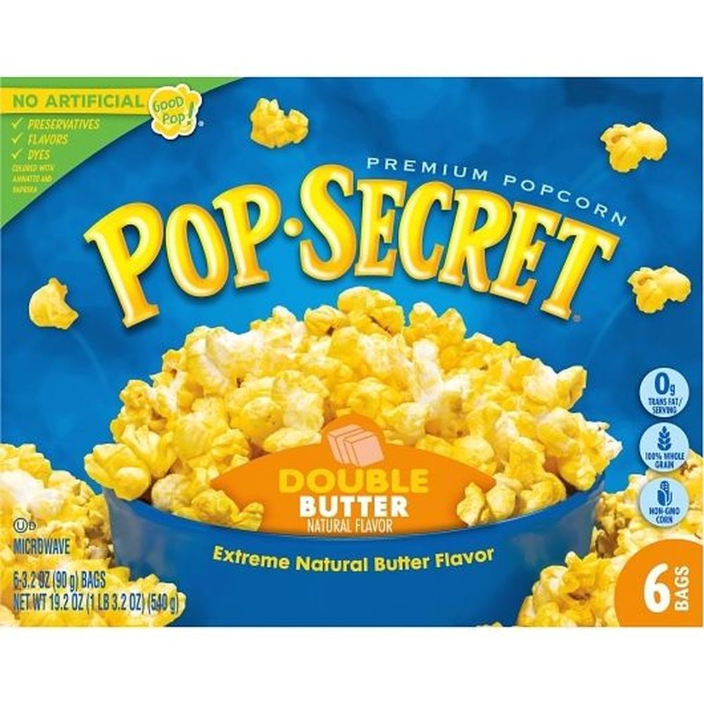 Pop Secret Share Size Double Butter Flavor Microwave Popcorn, 19.2 Ounce -- 6 Per Case
