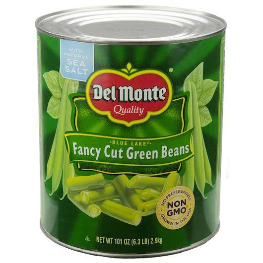 Del Monte Blue Lake Fancy Cut Green Beans, No. 10 Can -- 6 Per Case