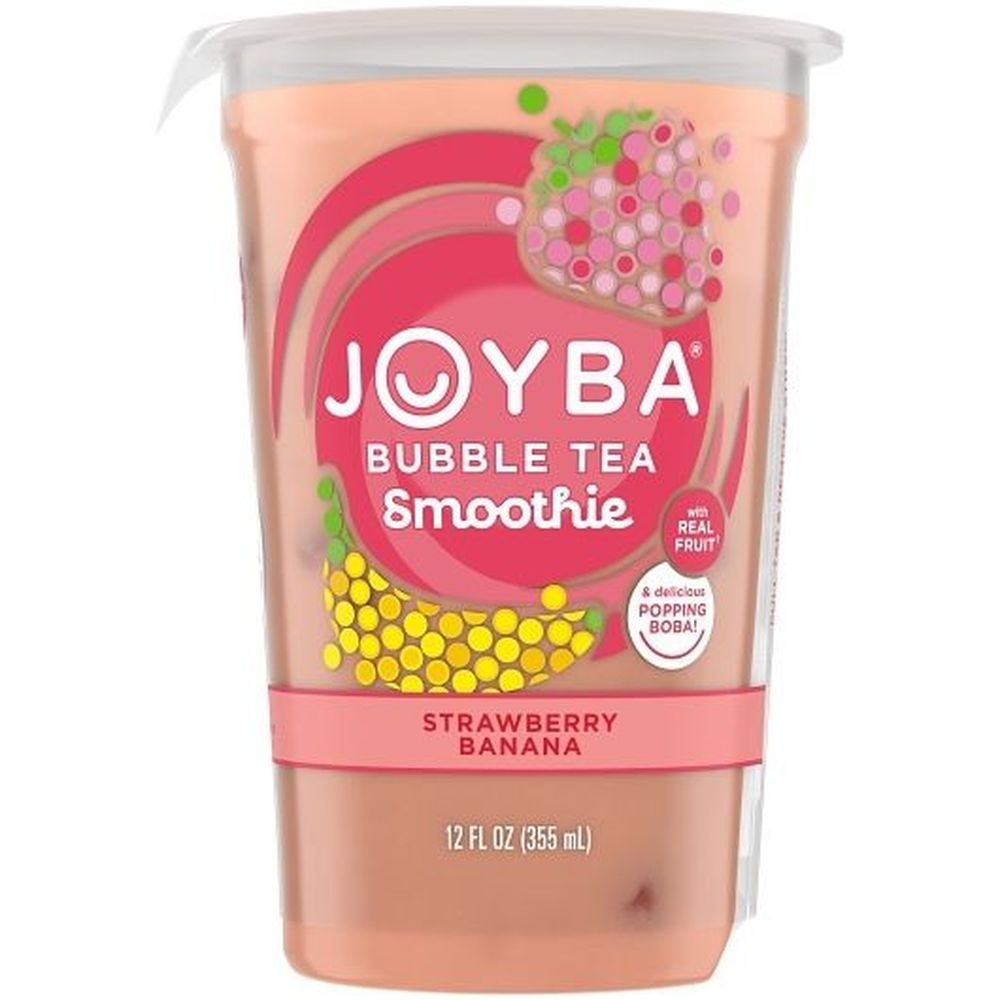 Joyba Strawberry Banana Bubble Tea Smoothie, 12 Fluid Ounce -- 6 Per Case