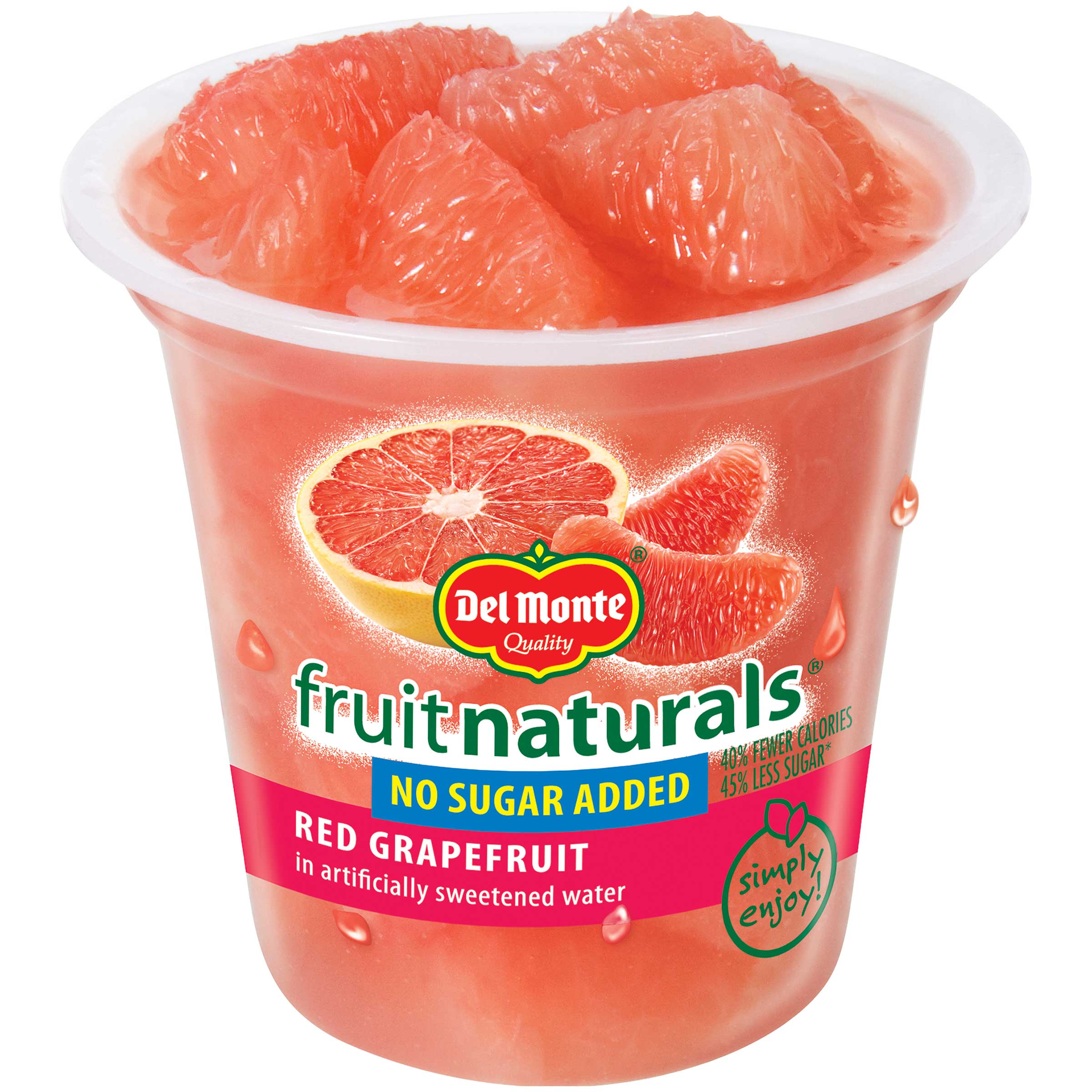 Del Monte Fruit Naturals No Sugar Added Red Grapefruit, 6.5 Ounce -- 12 Per Case