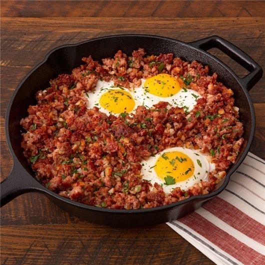 Nueske's Fully Cooked All Beef Corned Beef Hash, 0.65 Pound -- 16 Per Case