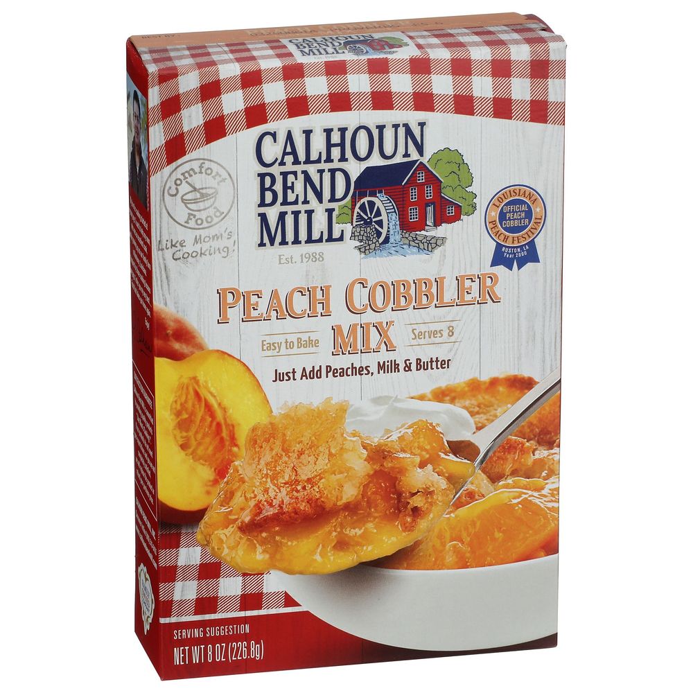 Calhoun Bend Mill Peach Cobbler Mix, 8 Ounce -- 6 Per Case