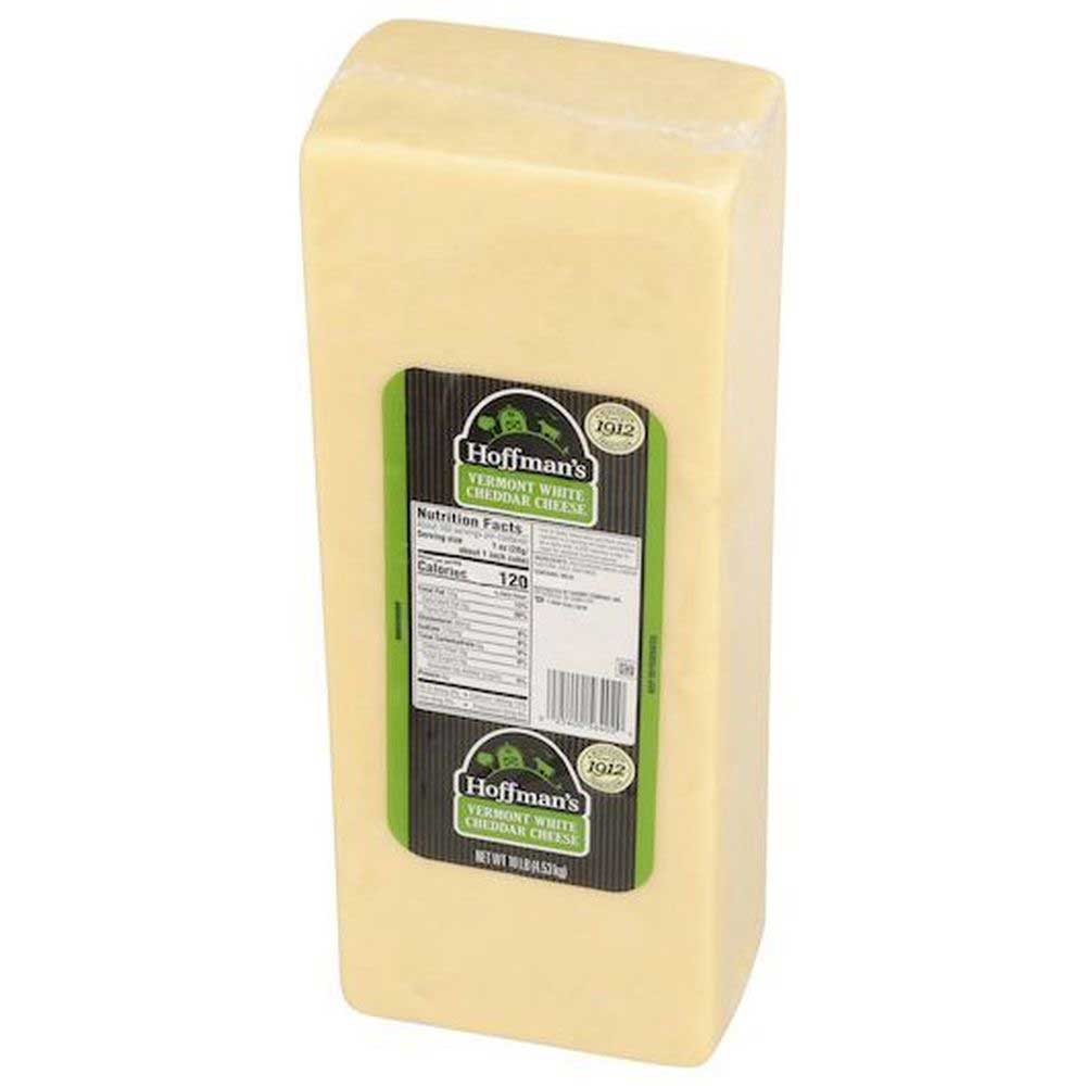 Hoffman white vermont sharp cheddar cheese foodservicedirect