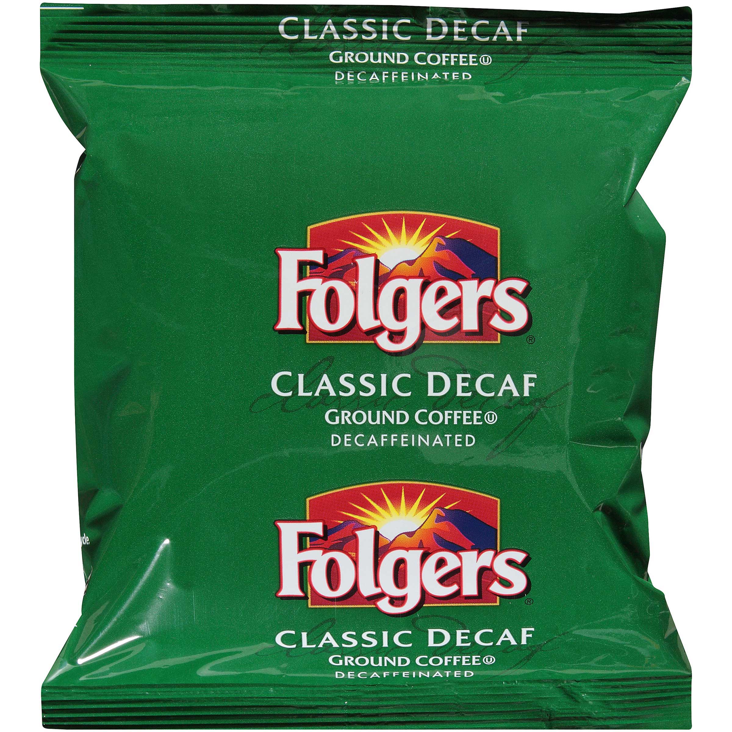 Folgers Classic Decaf Ground Coffee - 5.4 oz. pack, 30 packs per case