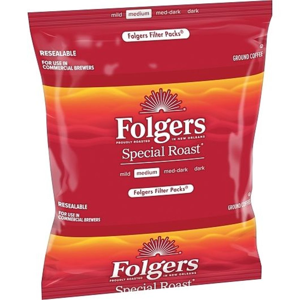 Folgers Caffeine Regular Special Roast Ground Coffee, Filter Pack, 0.8 Ounce -- 40 Per Case