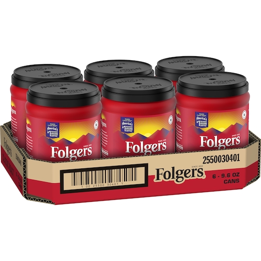 Folgers Classic Roast Ground Coffee, 9.6 Ounce -- 6 Per Case