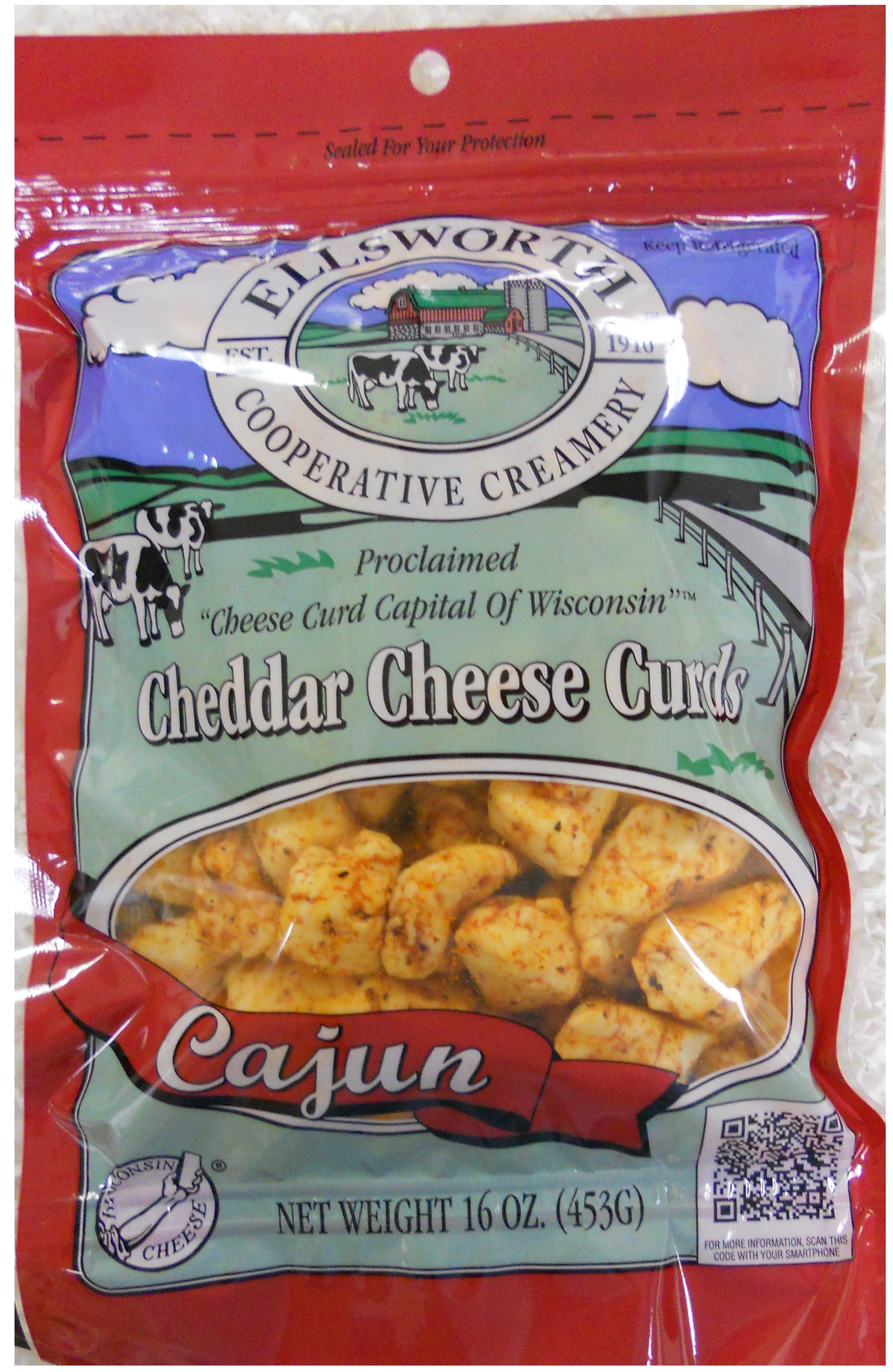 Ellsworth Farmer Certified Cajun Seasoning White Cheddar Cheese Curd, 16 Ounce -- 8 Per Case