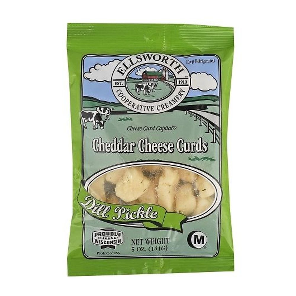 Ellsworth Dill Pickle Flavor Cheddar Cheese Curds, 5 Ounce 12 per case