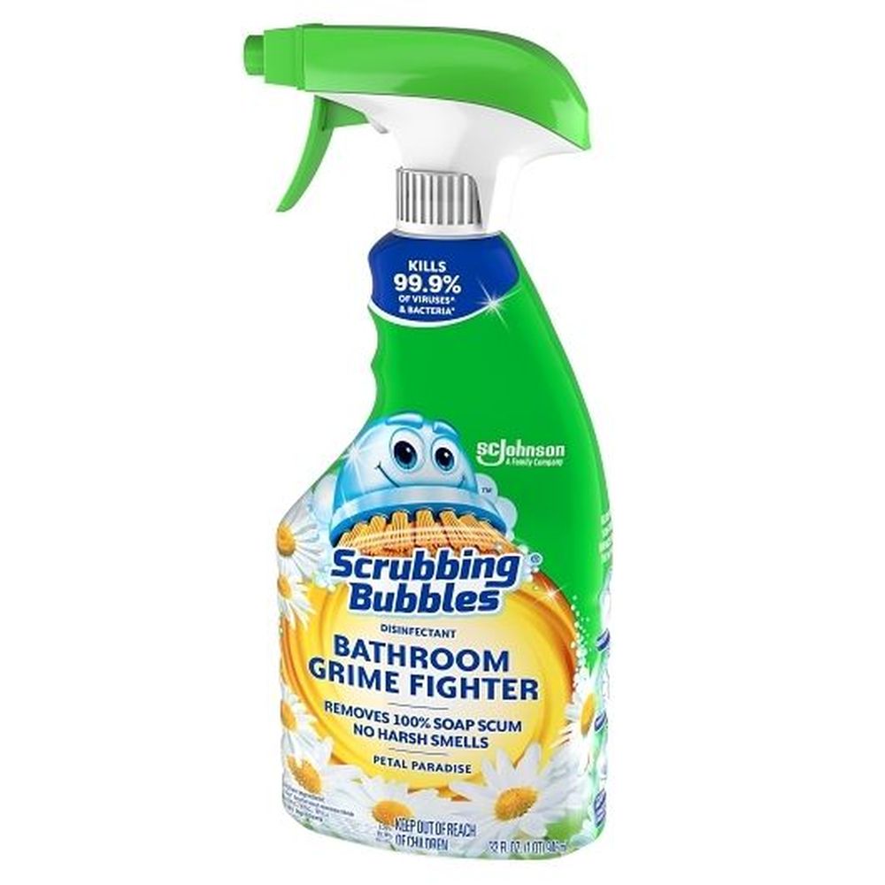 Scrubbing Bubbles Bathroom Grime Fighter, Petal Trigger Spray, 32 Fluid Ounce -- 8 Per Case