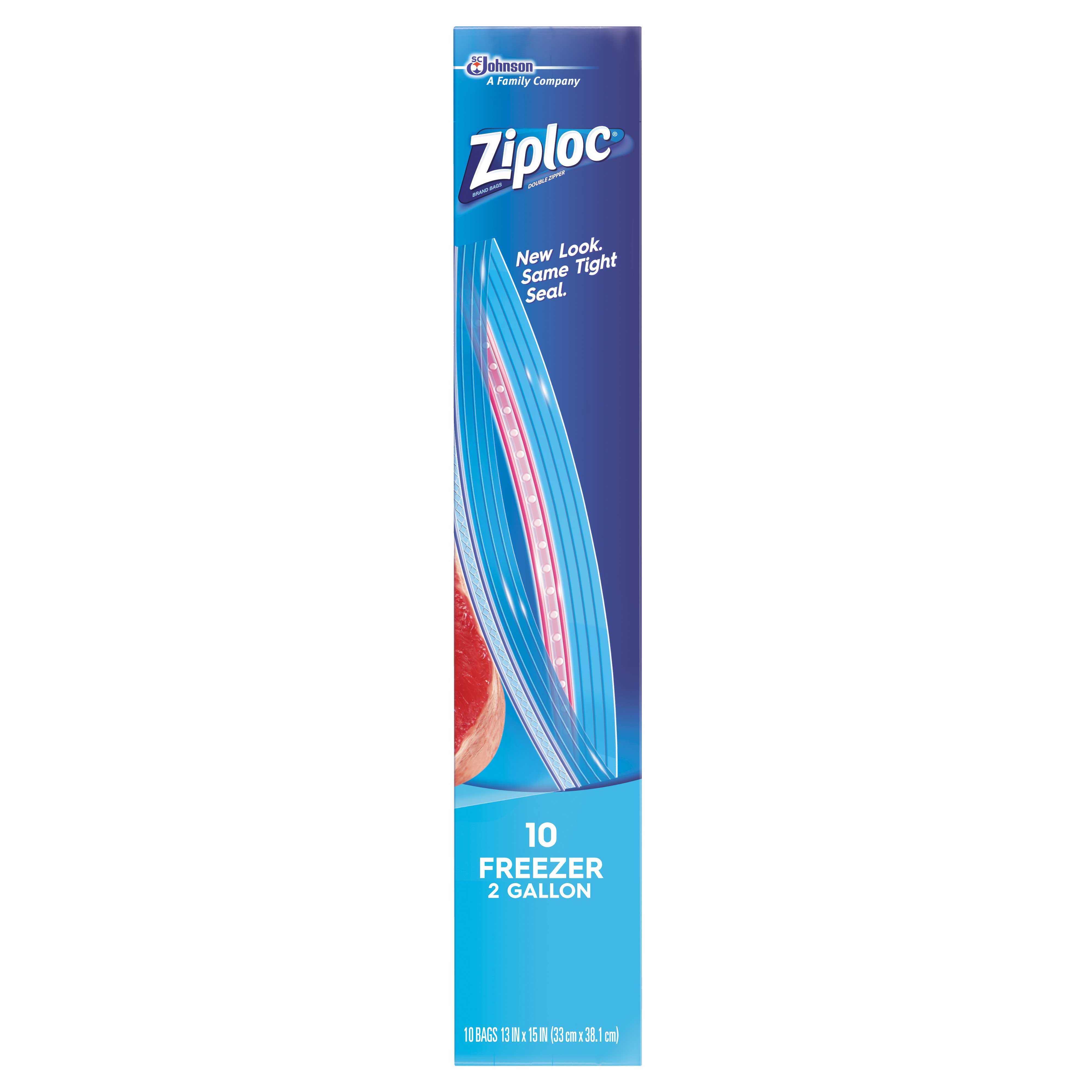 Ziploc Easy To Open Jumbo Freezer Bag, 10 Count -- 9 Per Case