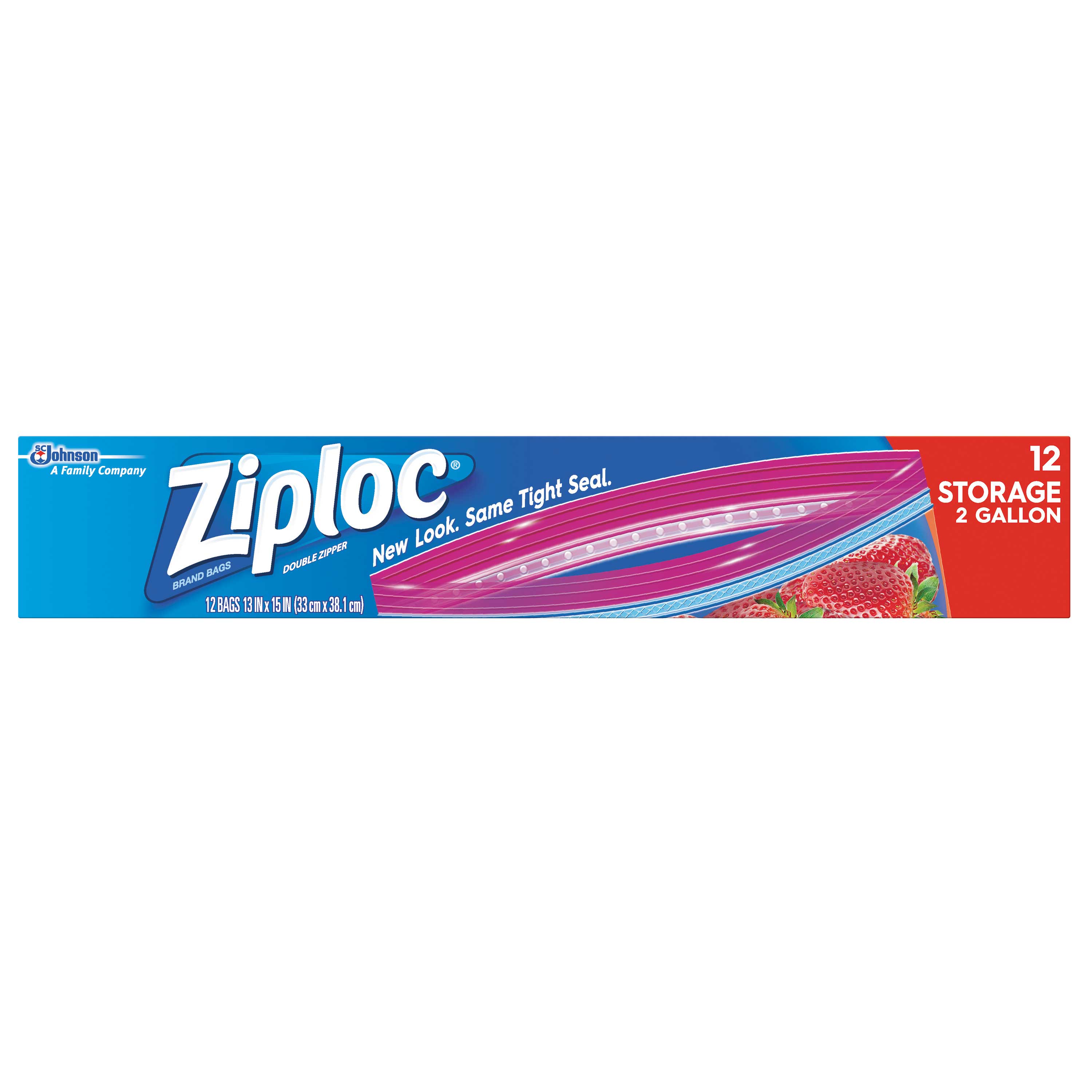 Ziploc Easy To Open 2 Gallon Storage Bag, 12 Count -- 9 Per Case