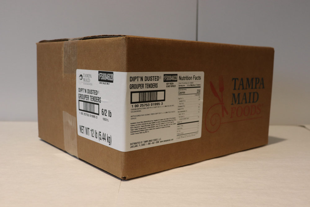Tampa Maid Diptn Dusted Breaded Grouper Tender, 2 Pound -- 6 Per Case