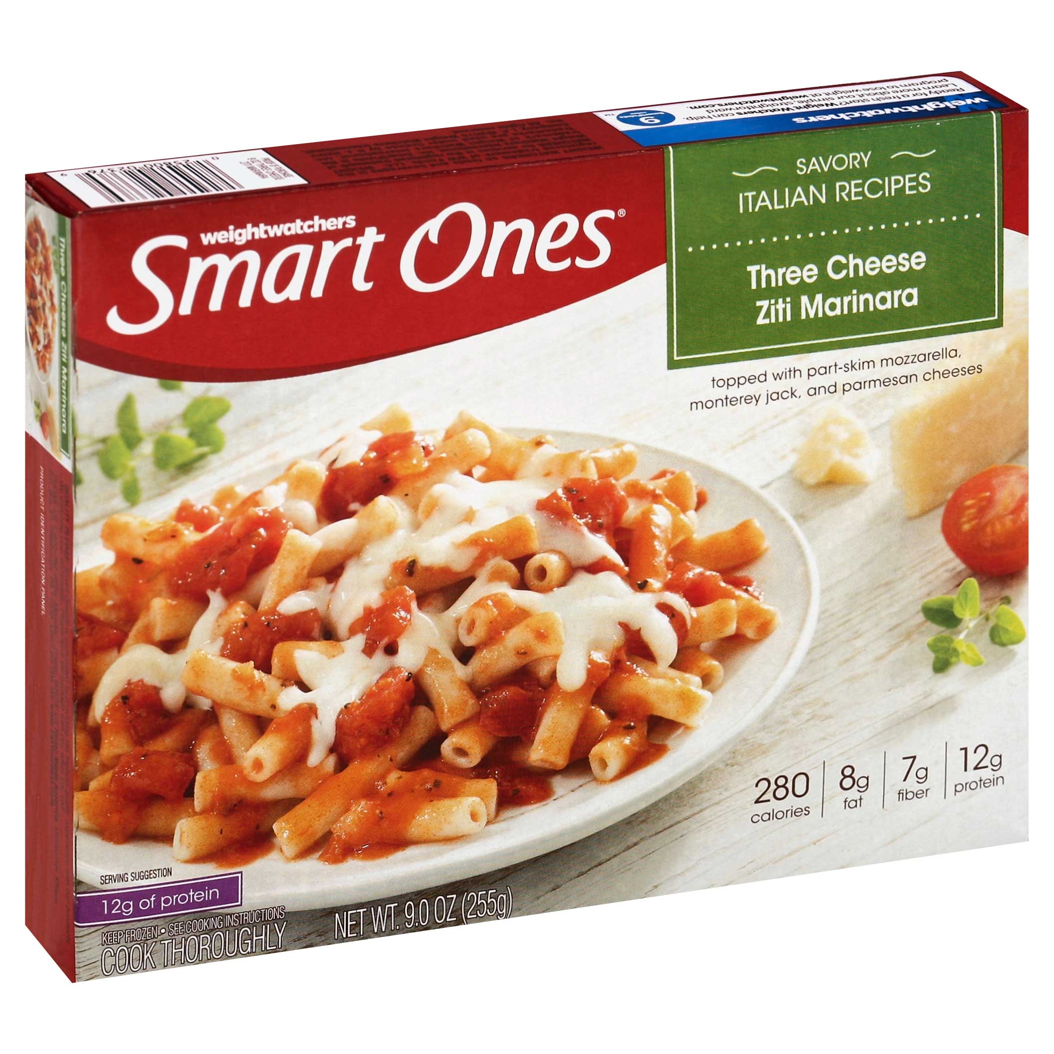 Heinz Smart Ones Entree Three Cheese Ziti Marinara, 9 Ounce -- 12