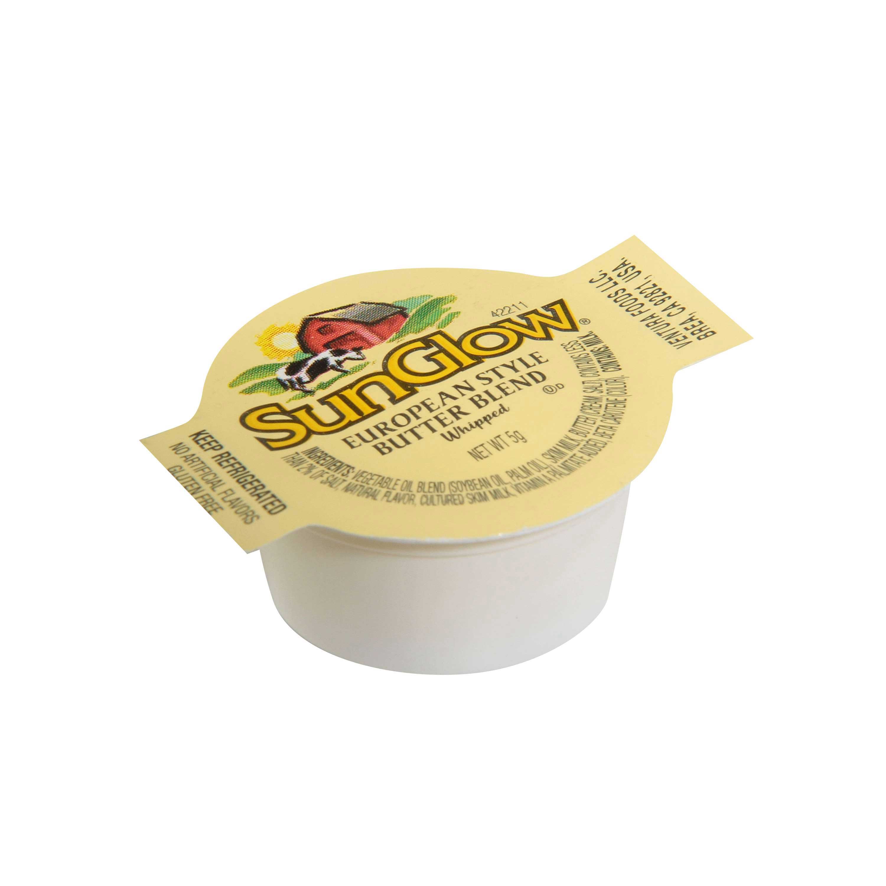 Sunglow European Style Whipped Butter Blend, 5 Gram -- 720 Per Case