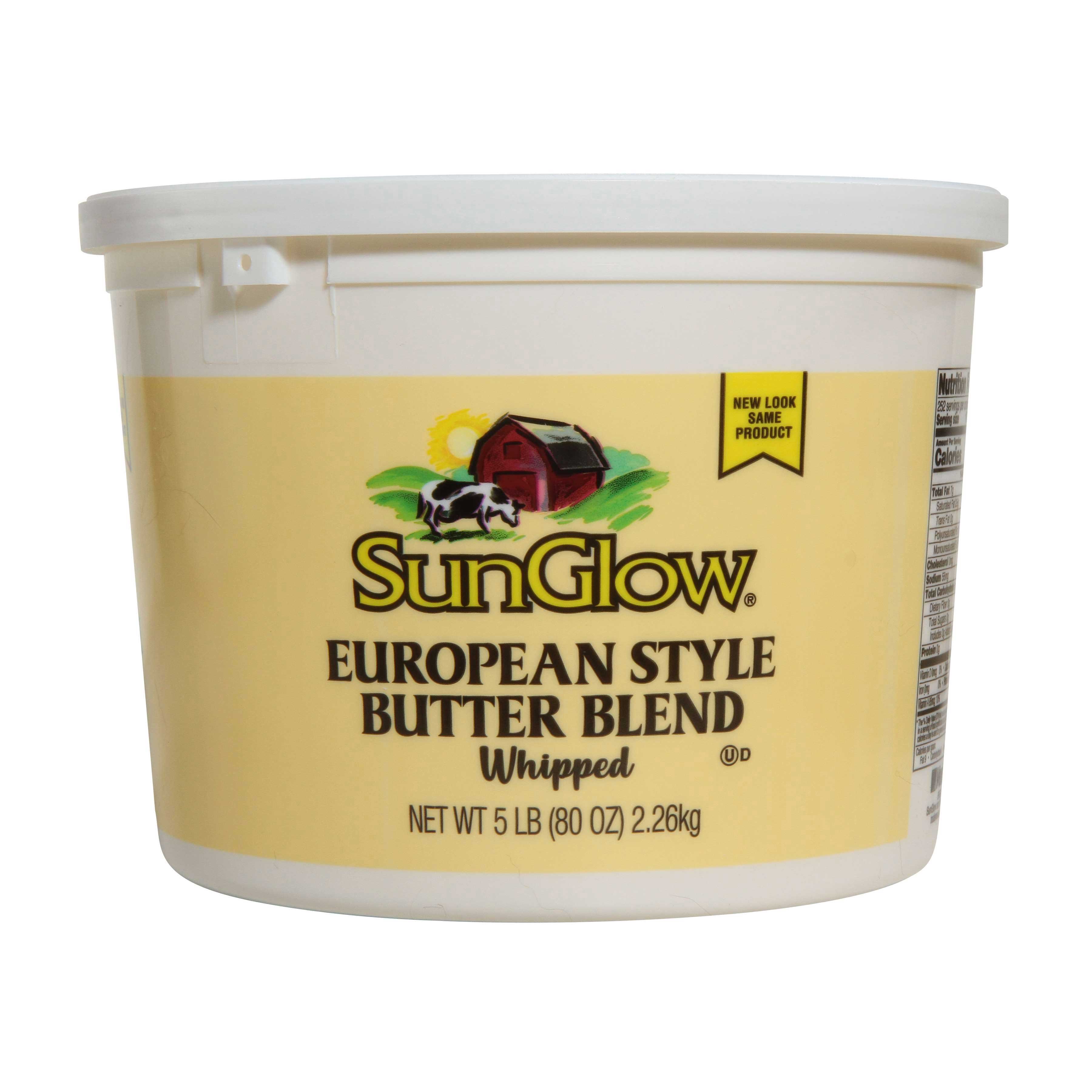 Sunglow European Style Whipped Butter Blend, 5 Pound -- 1 Each
