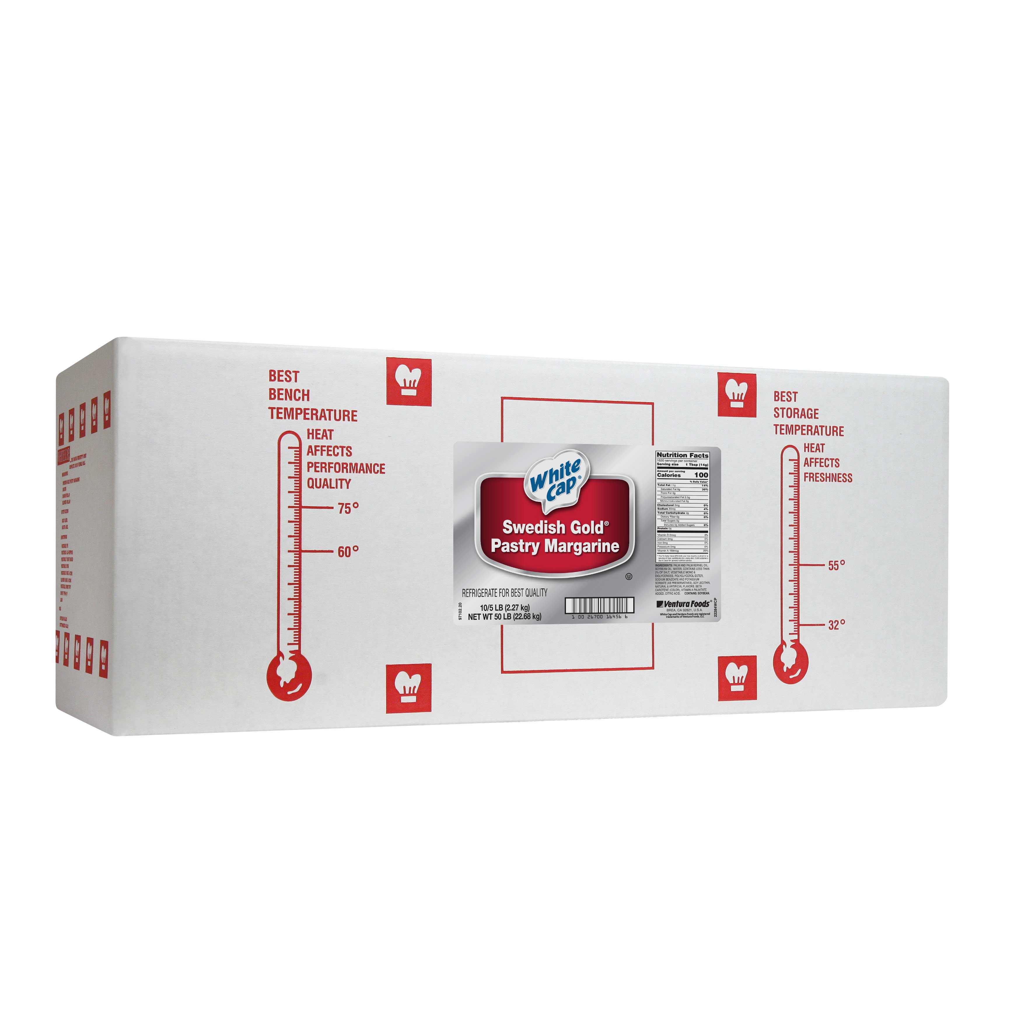 White Cap Wrapped Block Pastry Margarine, 5 Pound -- 10 Per Case