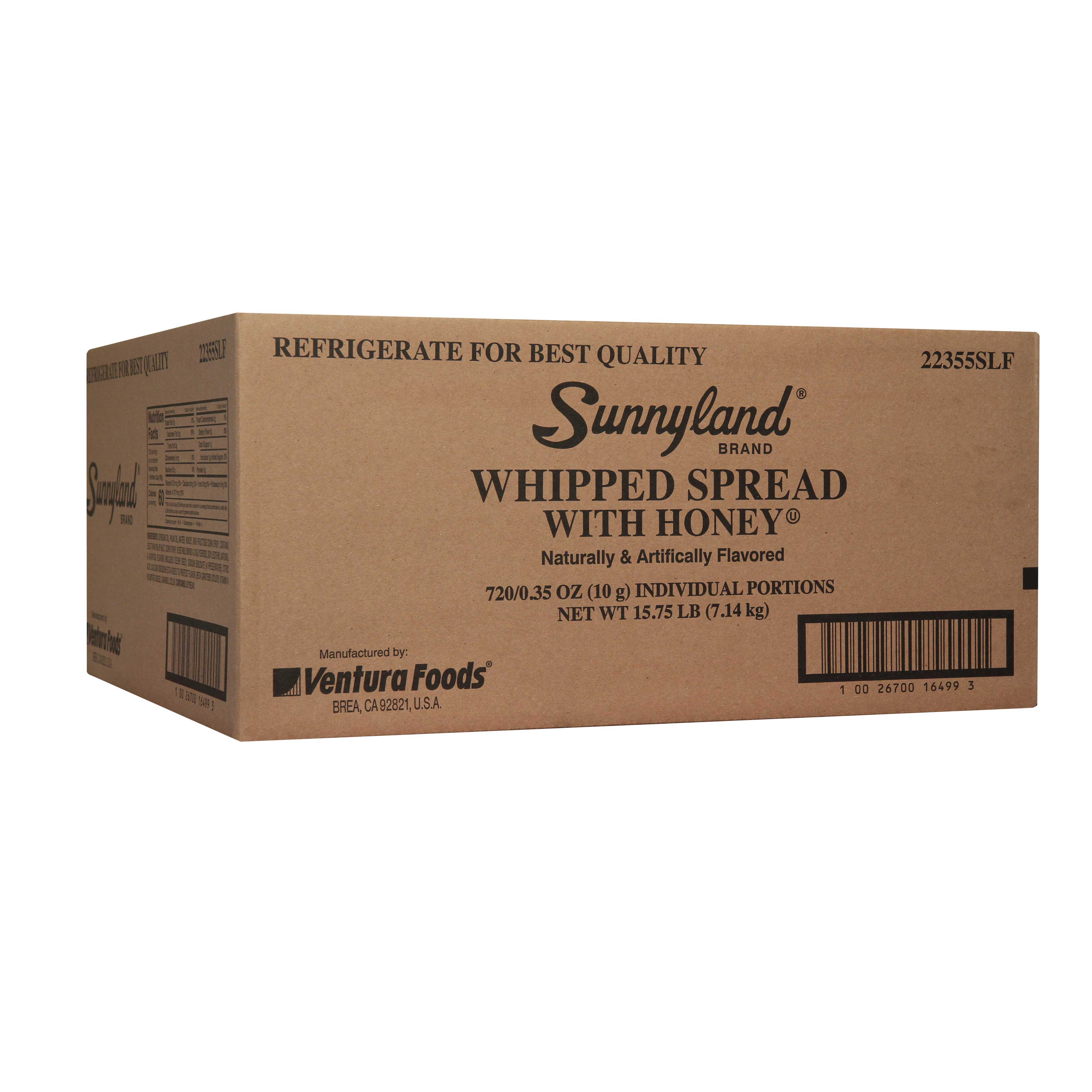 Sunnyland Whipped Spread With Honey Cup, 0.35 Ounce -- 720 Per Case