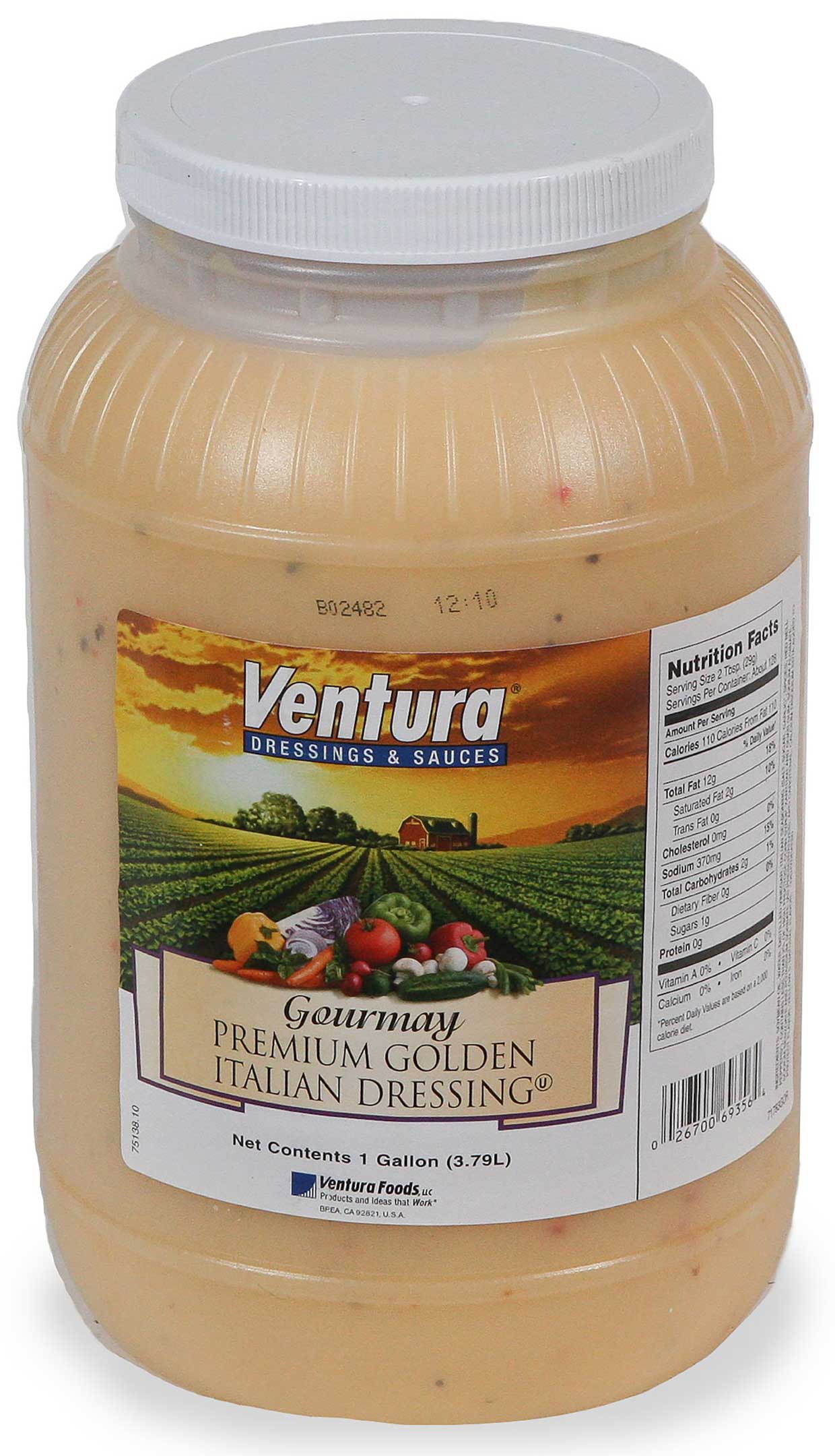 Gourmay Golden No Trans Fat Italian Dressing, 1 Gallon -- 4 Per Case