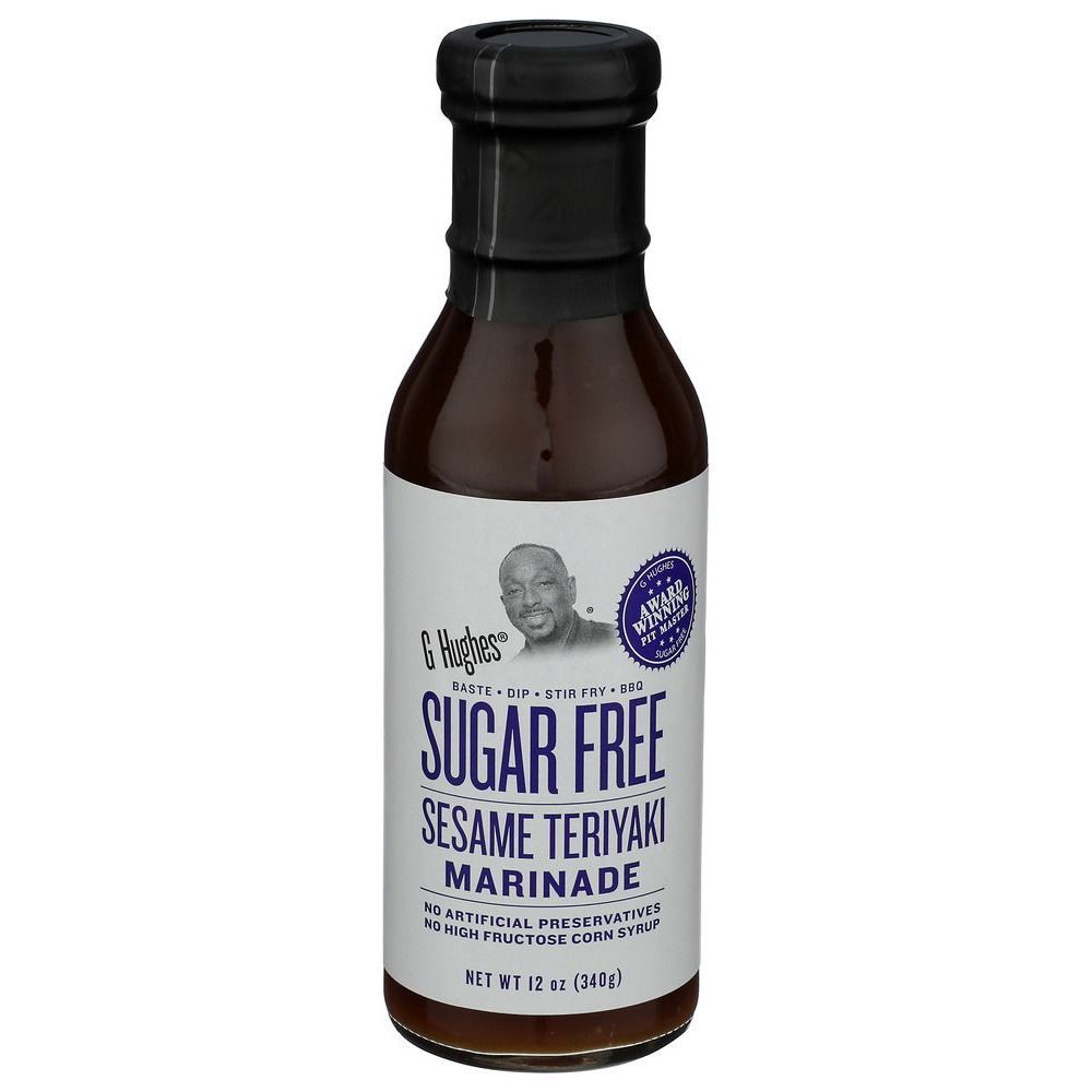 G Hughes Sugar Free Sesame Teriyaki Marinade, 12 Fluid Ounce -- 6 per case