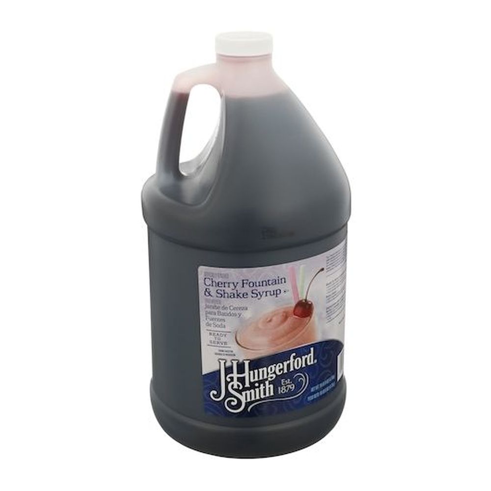 J Hungerford Smith Cherry Fountain And Shake Syrup, 1 Gallon Jug -- 4 Per Case