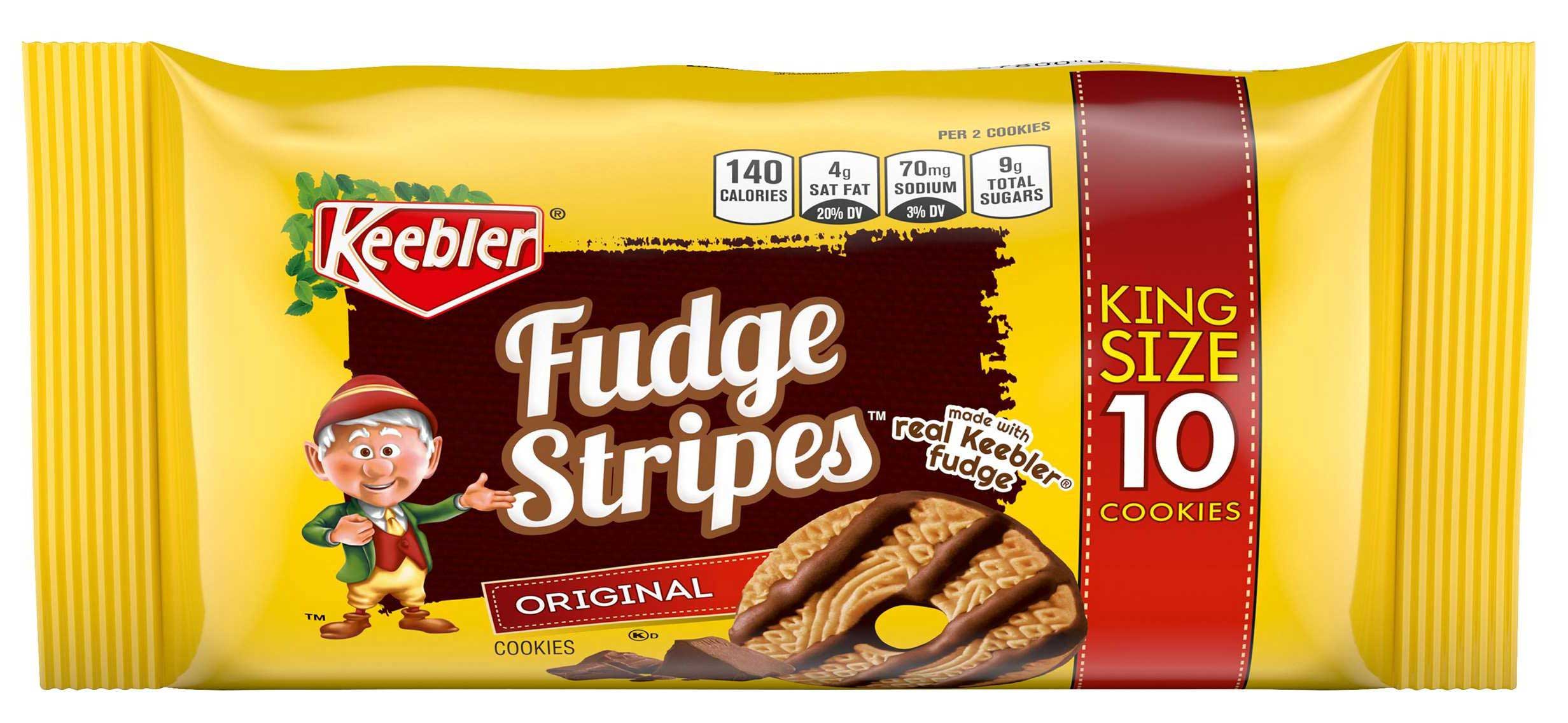 OVER THE STRIPES - Cookie Keebler Fudge Stripes Original Cookies, 4.75 Ounce -- 80 per
