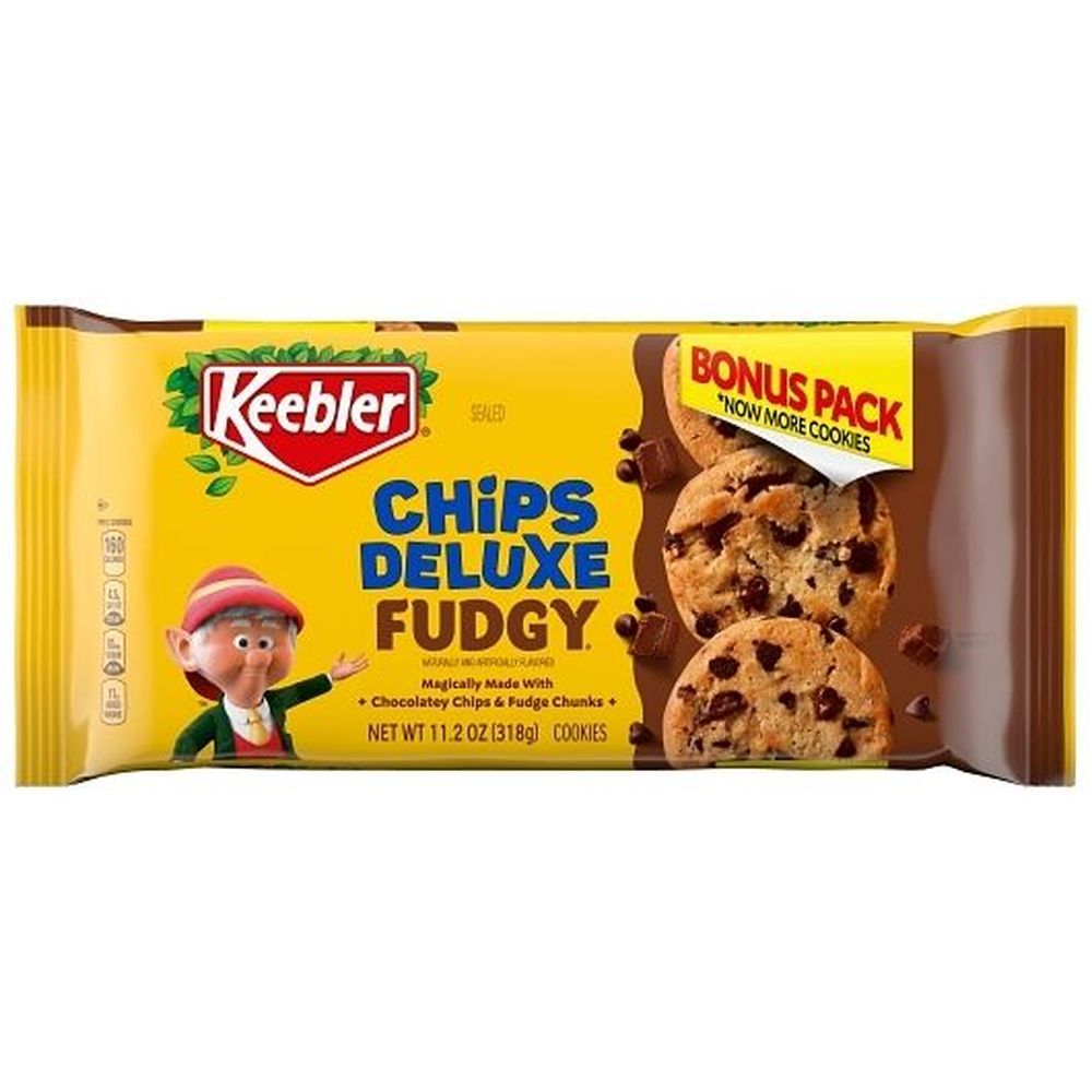 Keebler Chips Delux Fudgy Cookies - Pantry Pack, 11.2 Ounce - 12 per case