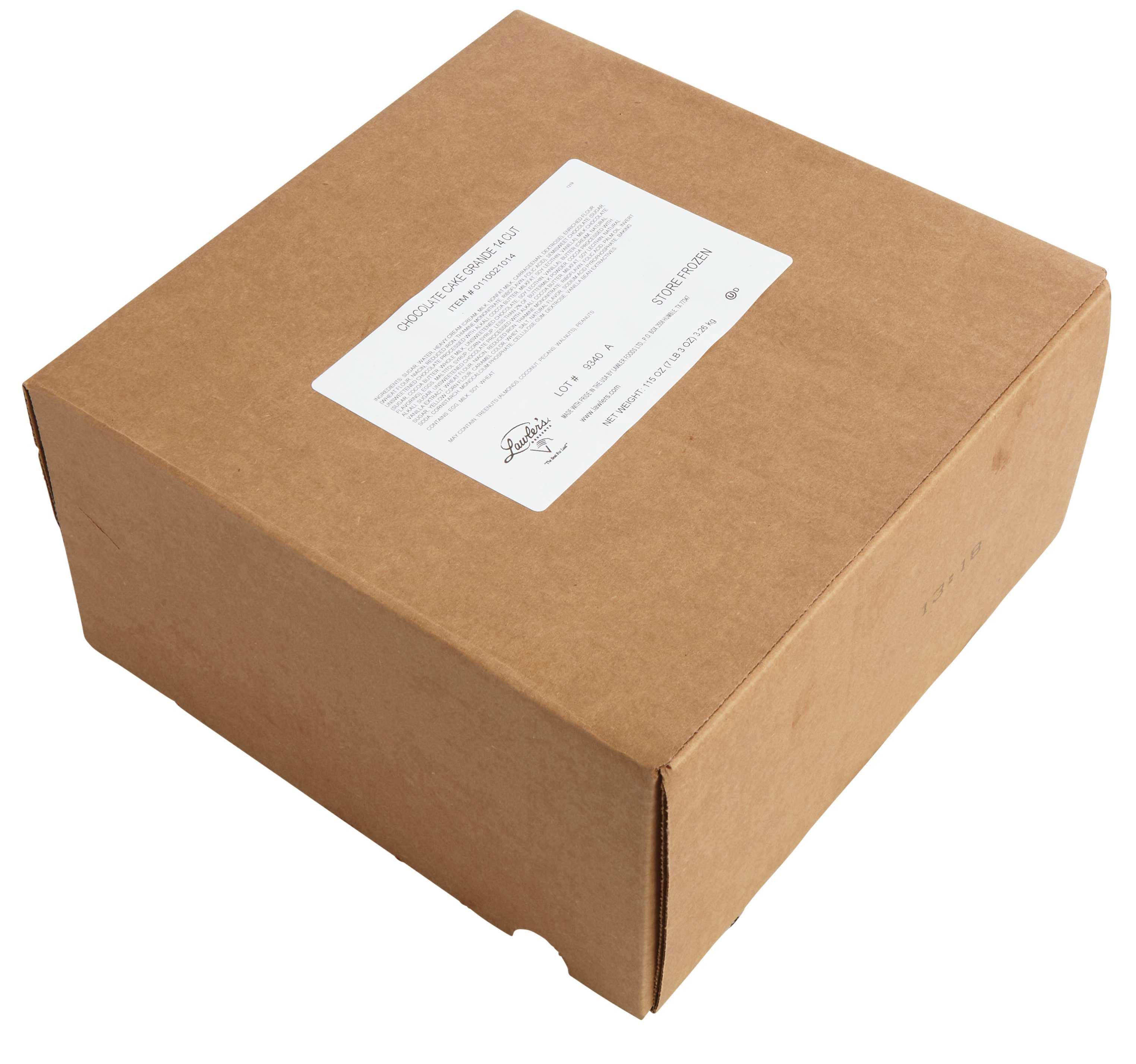 Lawler's Desserts 14 Cut Colossal Chocolate Grande Cake, 7.2 Pound -- 2 Per Case